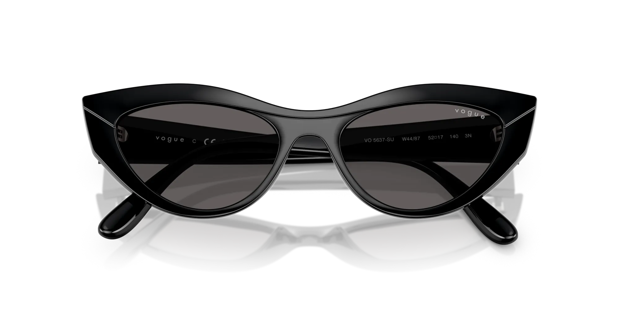 VOGUE EYEWEAR VO5637SU W44/87 Occhiali da sole Nylon Nero Grigio Cat Eye Normale - immagine 2