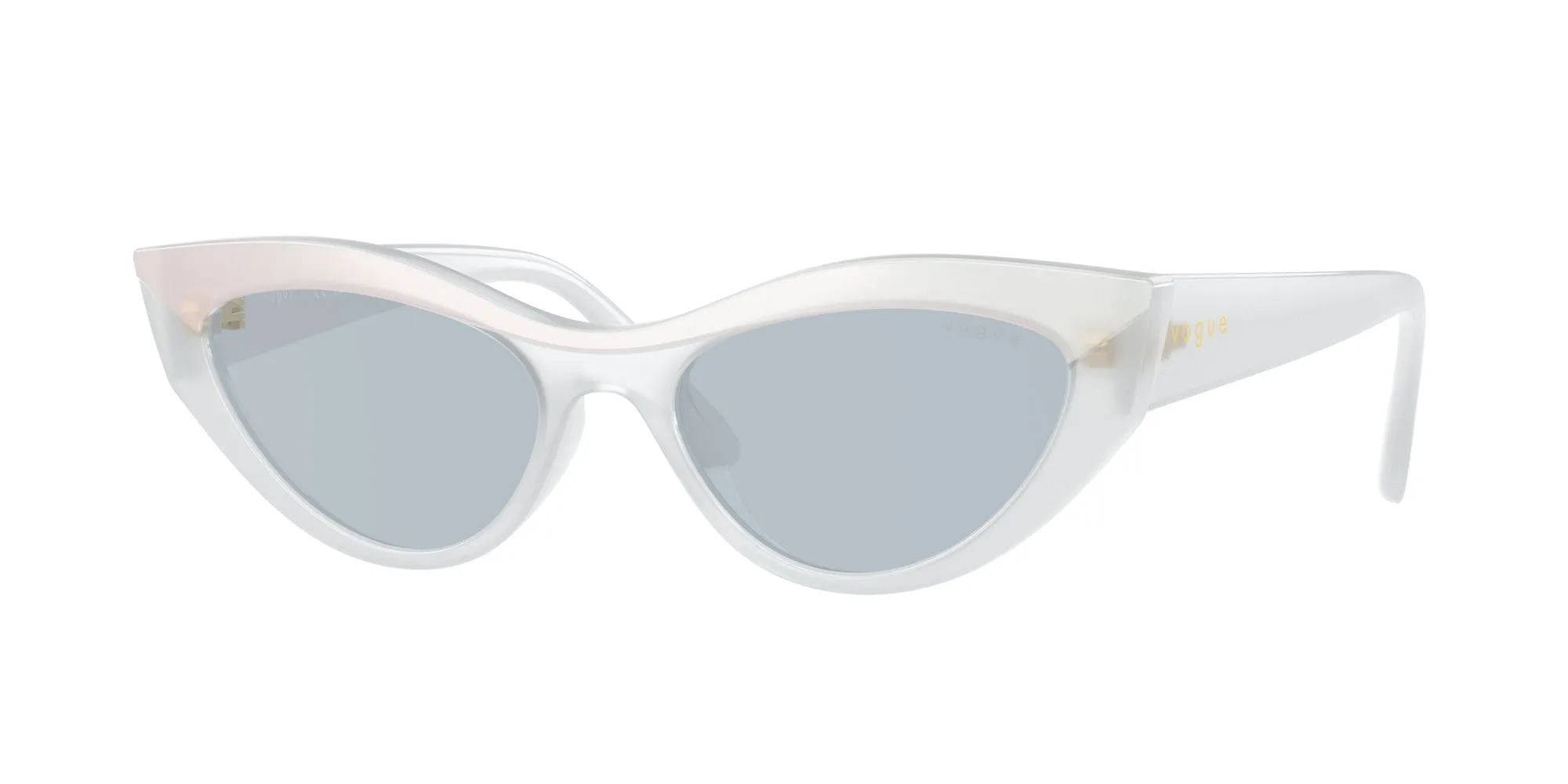 VOGUE EYEWEAR VO5637SU 32201U Occhiali da sole Nylon Bianco Azzurro Cat Eye Specchiate - immagine 1