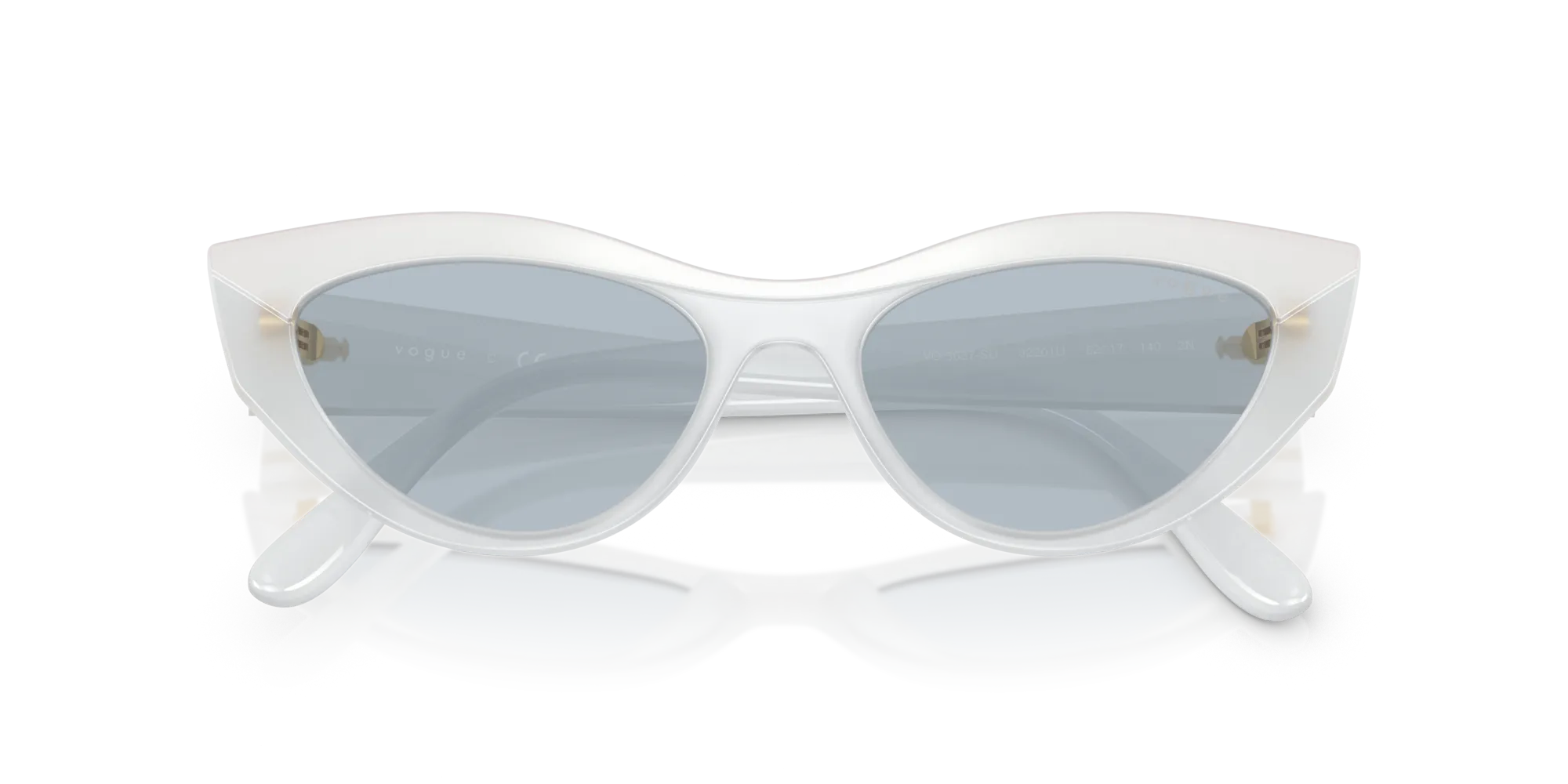 VOGUE EYEWEAR VO5637SU 32201U Occhiali da sole Nylon Bianco Azzurro Cat Eye Specchiate - immagine 2