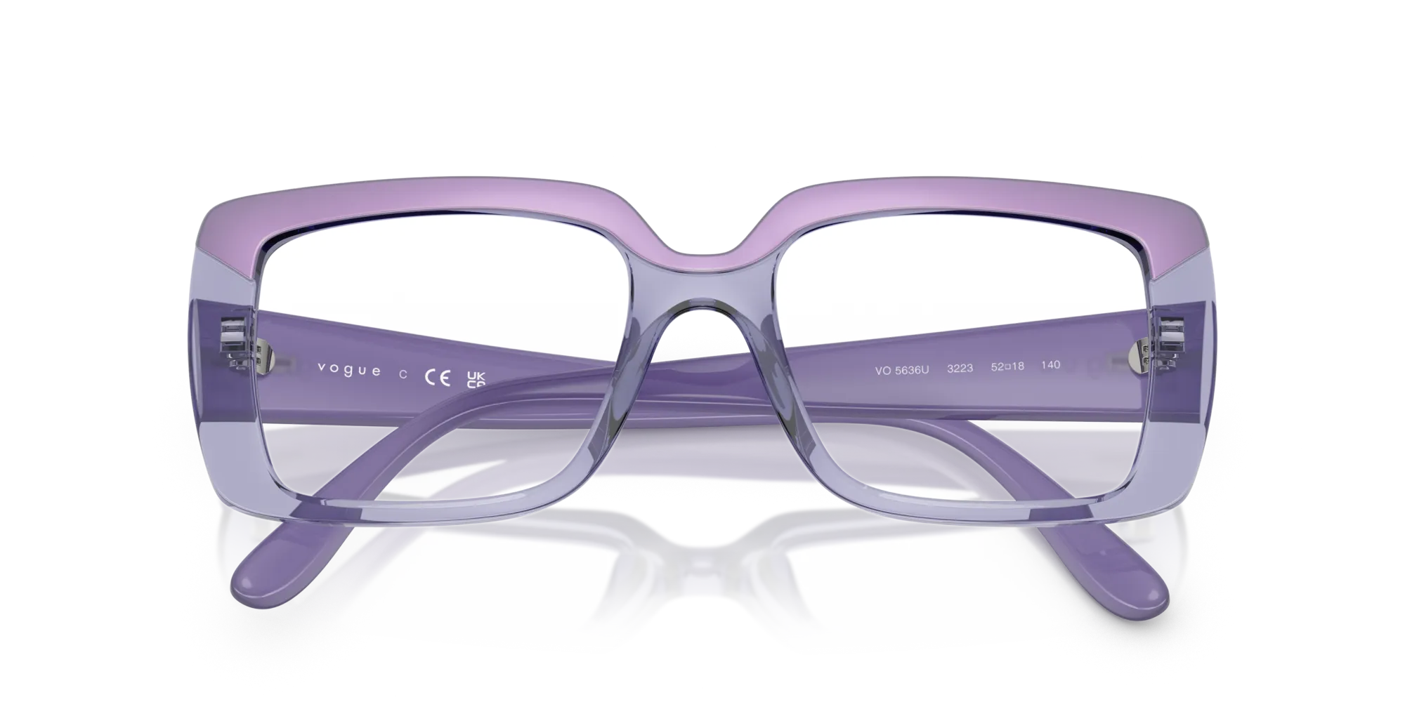 VOGUE EYEWEAR VO5636U 3223 Montature da vista Nylon Viola Squadrata Normale - immagine 2