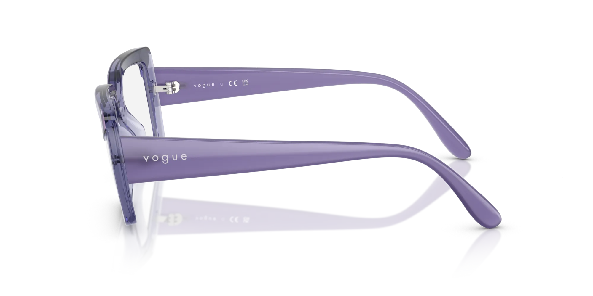 VOGUE EYEWEAR VO5636U 3223 Montature da vista Nylon Viola Squadrata Normale - immagine 4