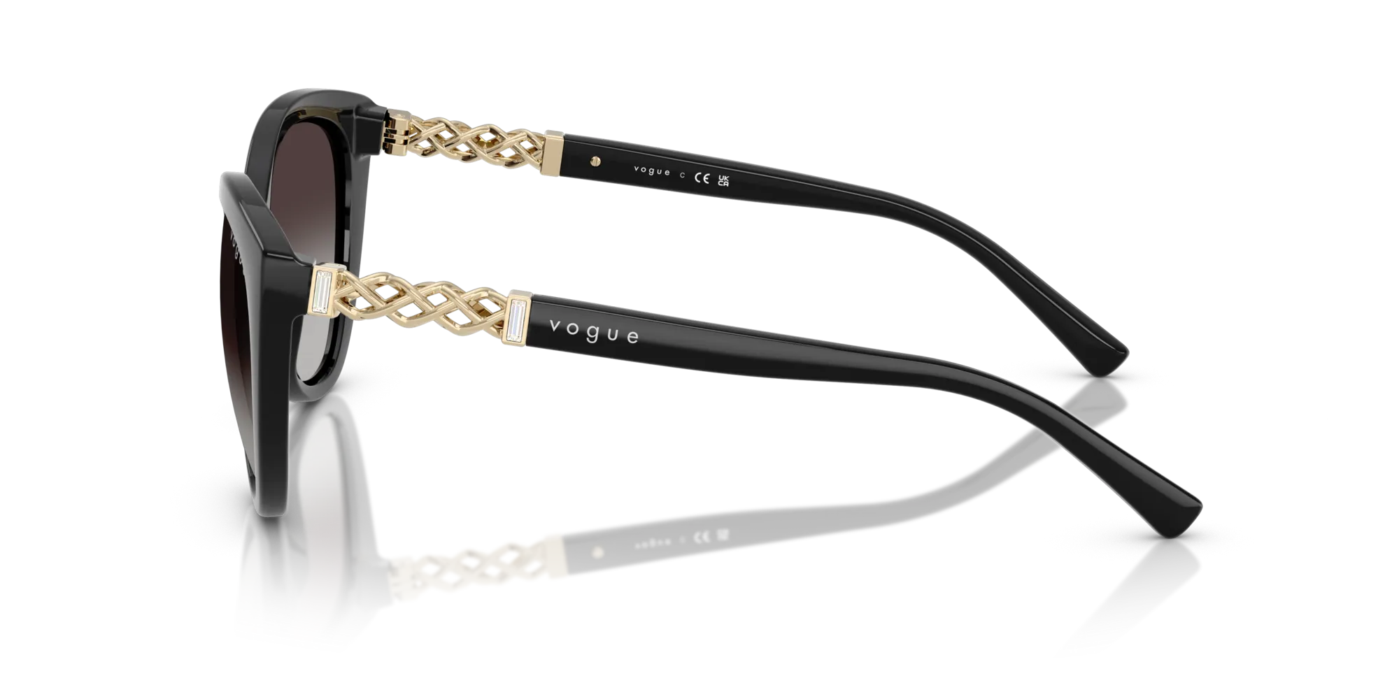 VOGUE EYEWEAR VO5634SB W44/8G Occhiali da sole Nylon Nero Grigio Cat Eye Normale Sfumato - immagine 4