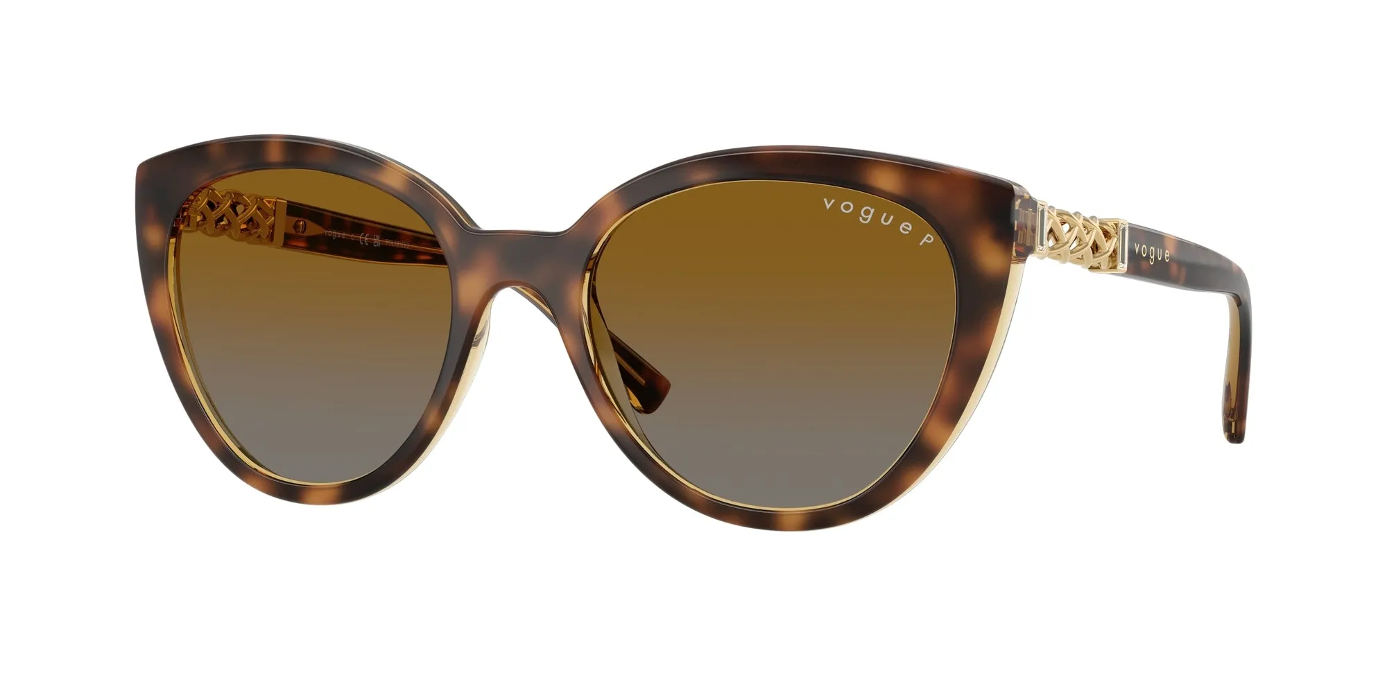 VOGUE EYEWEAR VO5634SB 1508T5 Occhiali da sole Nylon Marrone Grigio Cat Eye Polarizzata Sfumato - immagine 1
