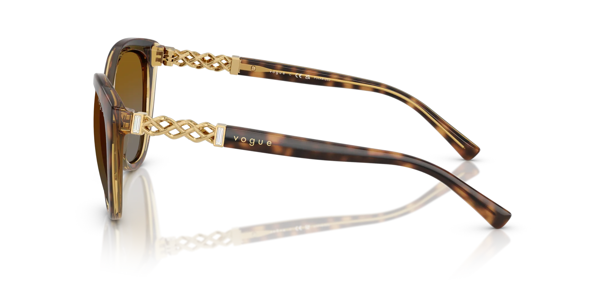 VOGUE EYEWEAR VO5634SB 1508T5 Occhiali da sole Nylon Marrone Grigio Cat Eye Polarizzata Sfumato - immagine 4