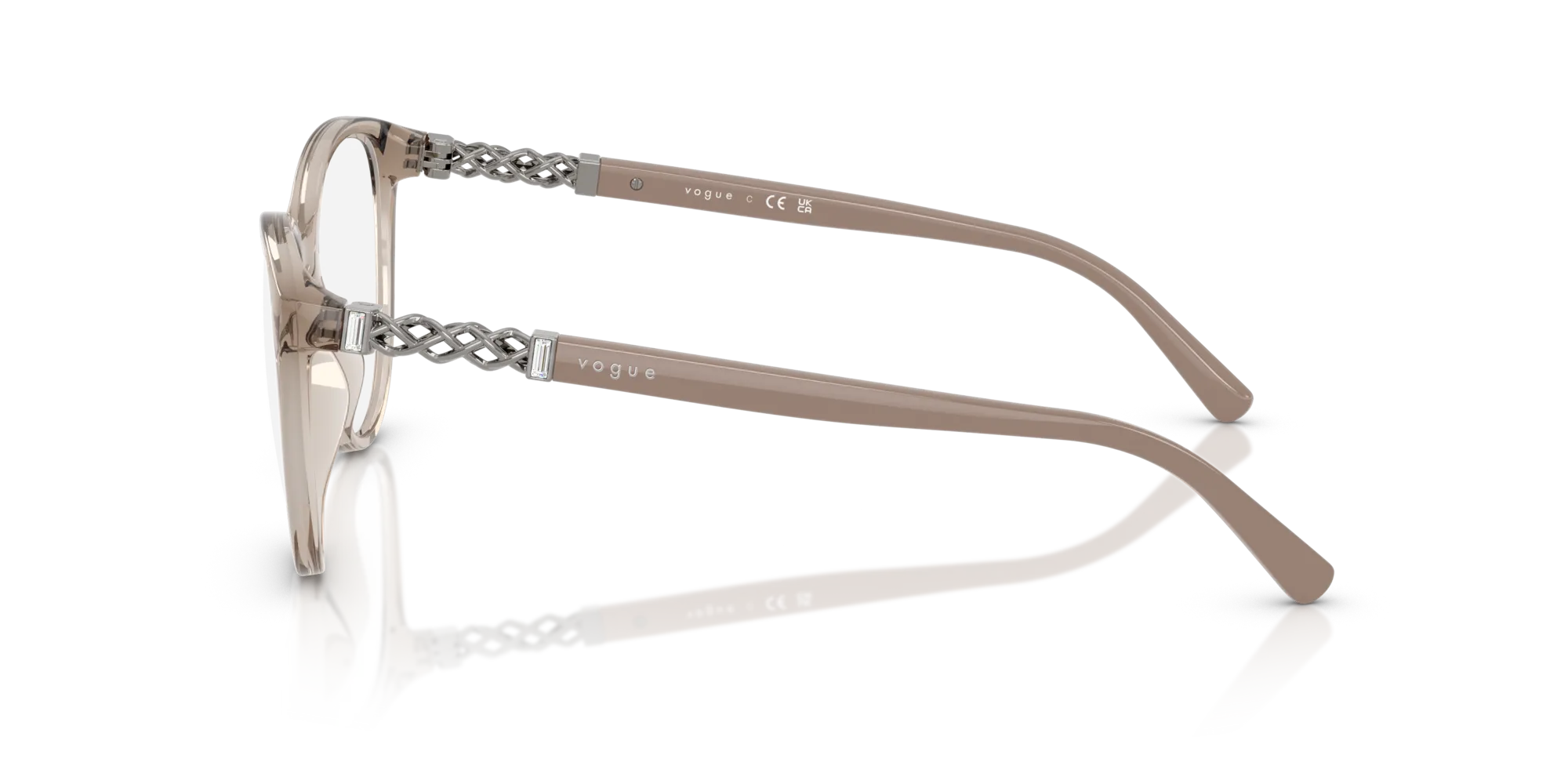 VOGUE EYEWEAR VO5631B 2990 Montature da vista Nylon Marrone Pantos Normale - immagine 4