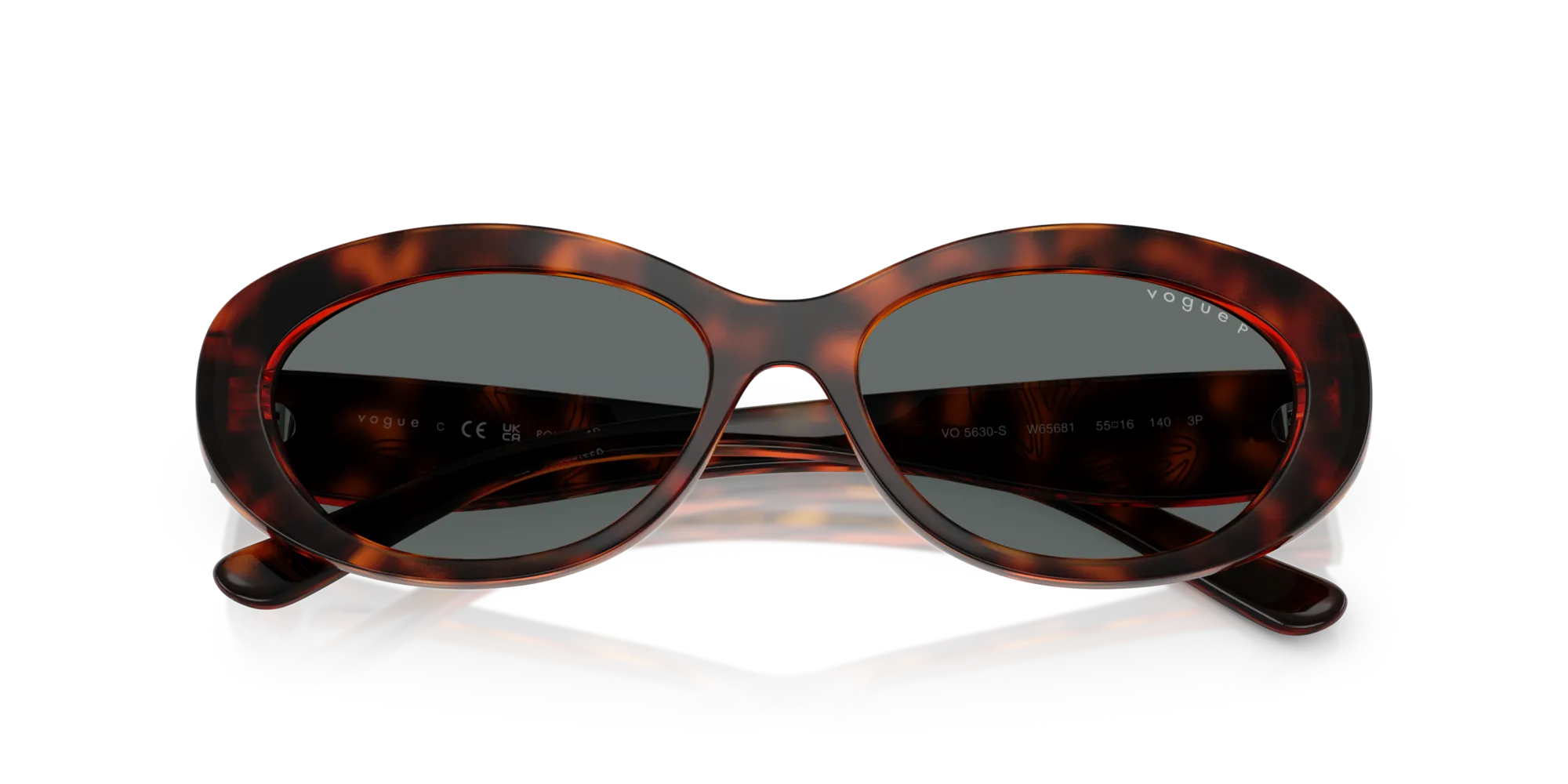 VOGUE EYEWEAR VO5630S W65681 Occhiali da sole Nylon Marrone Grigio Rotonda Polarizzata - immagine 2