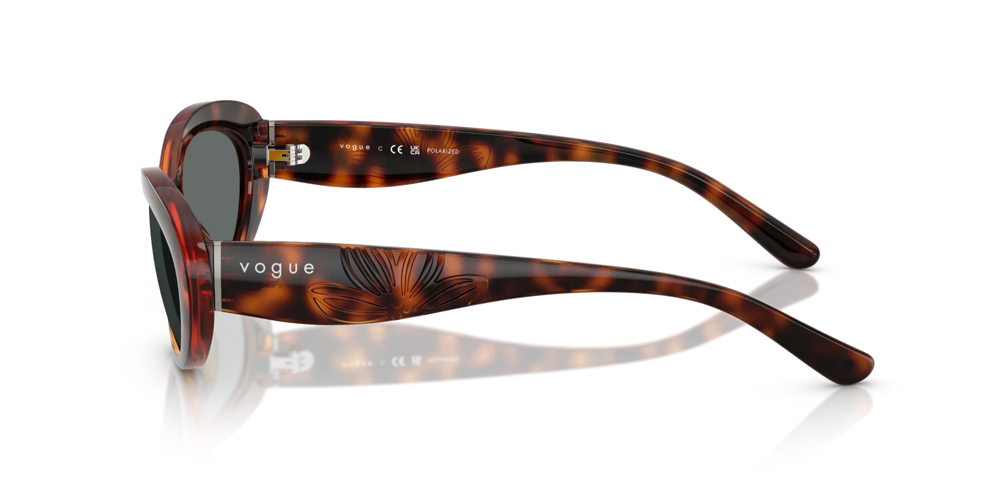 VOGUE EYEWEAR VO5630S W65681 Occhiali da sole Nylon Marrone Grigio Rotonda Polarizzata - immagine 4