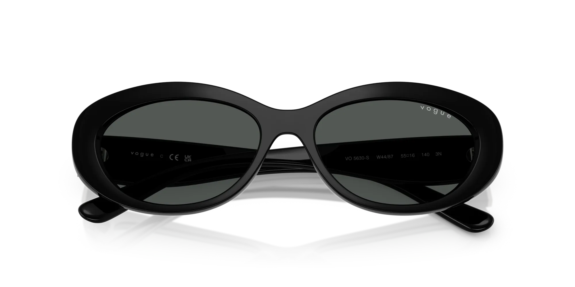 VOGUE EYEWEAR VO5630S W44/87 Occhiali da sole Nylon Nero Grigio Rotonda Normale - immagine 2