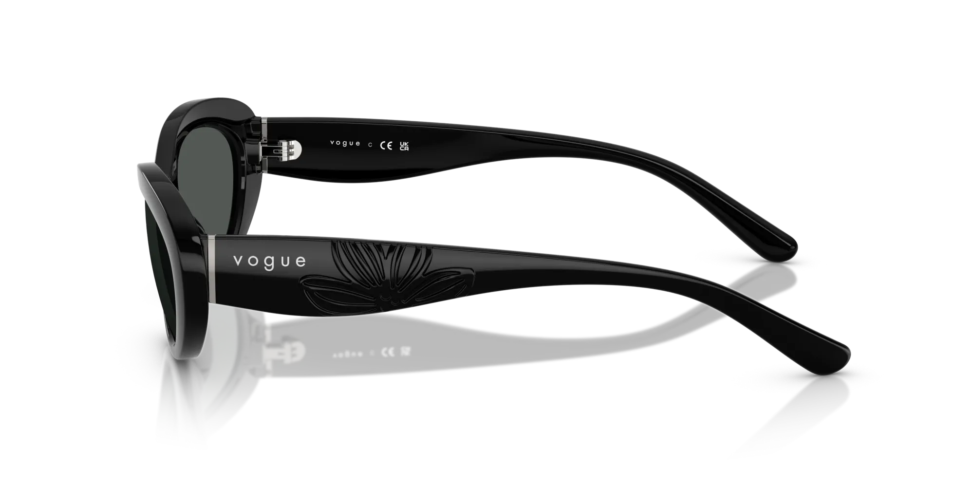 VOGUE EYEWEAR VO5630S W44/87 Occhiali da sole Nylon Nero Grigio Rotonda Normale - immagine 4