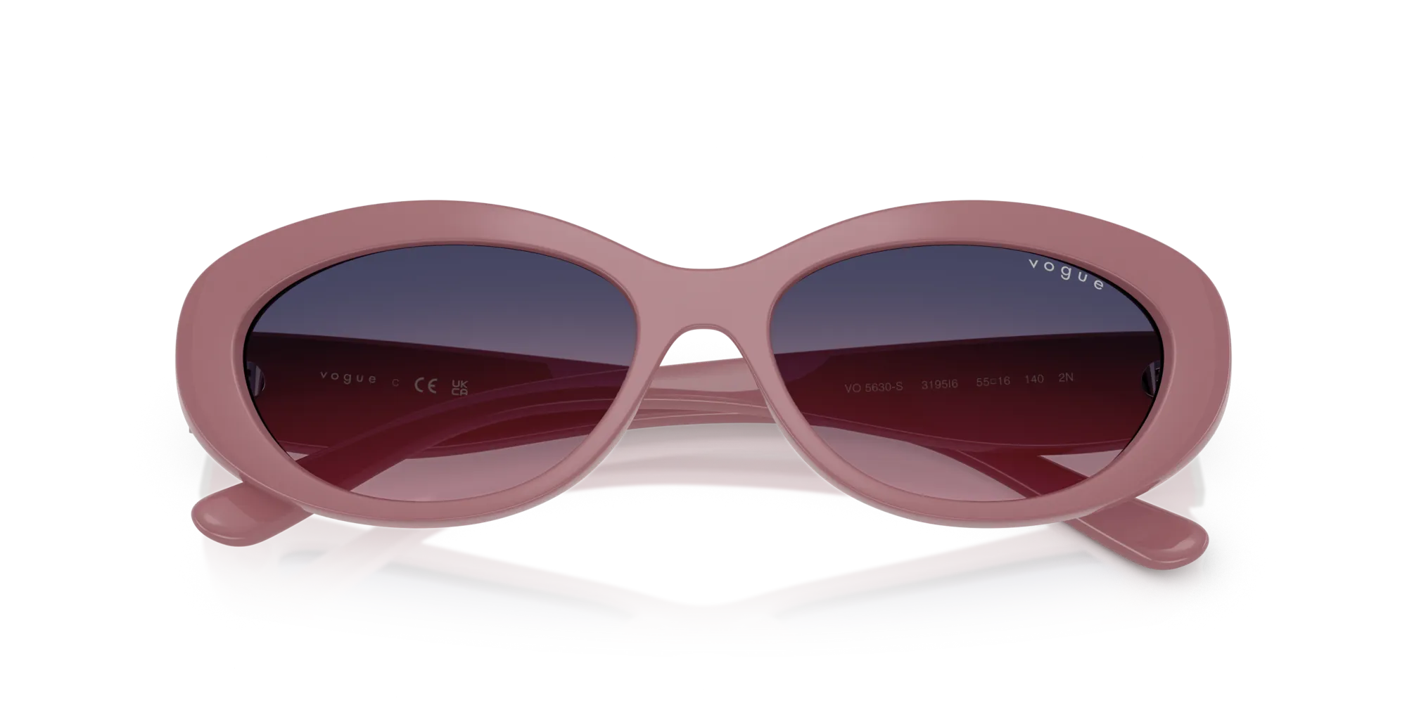 VOGUE EYEWEAR VO5630S 3195I6 Occhiali da sole Nylon Rosa Rosa Rotonda Normale Sfumato - immagine 2