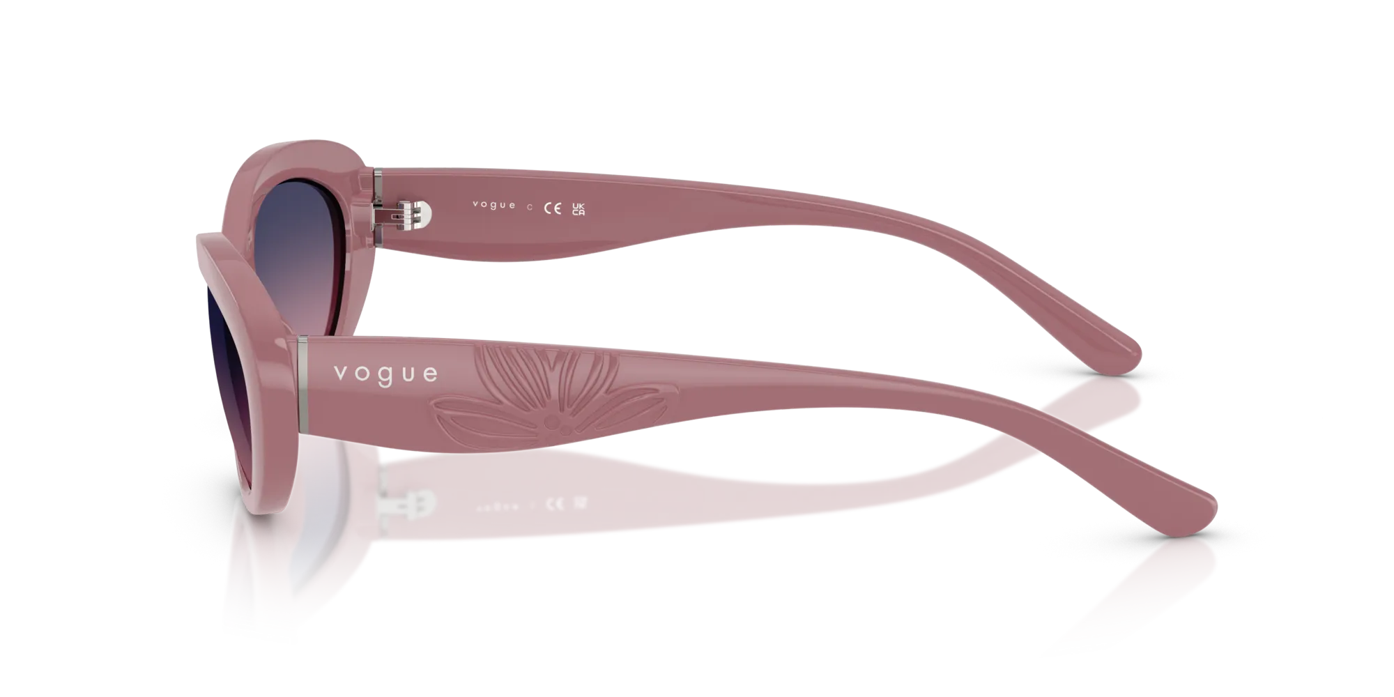 VOGUE EYEWEAR VO5630S 3195I6 Occhiali da sole Nylon Rosa Rosa Rotonda Normale Sfumato - immagine 4