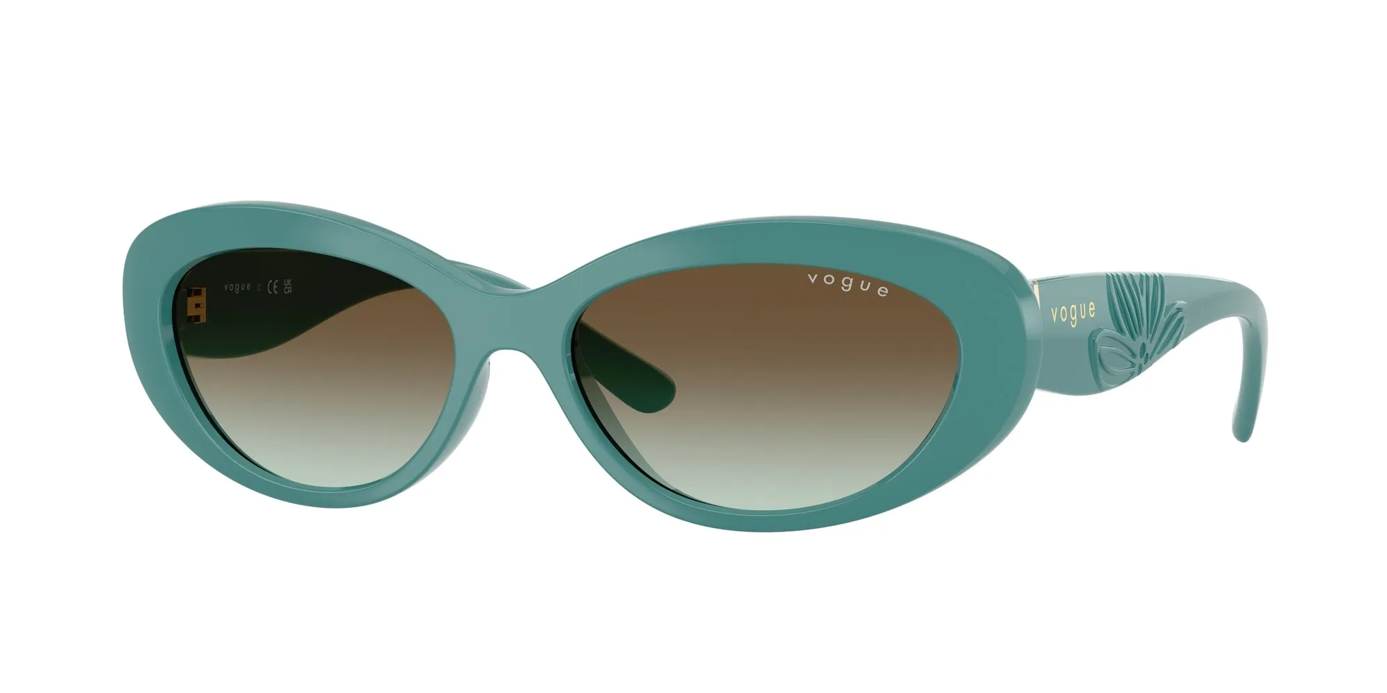 VOGUE EYEWEAR VO5630S 3194E8 Occhiali da sole Nylon Verde Marrone Rotonda Normale Sfumato - immagine 1