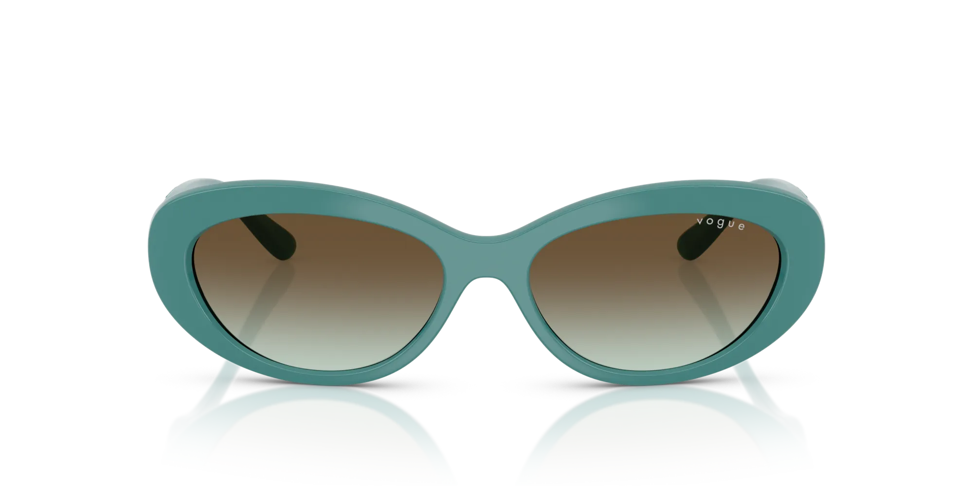 VOGUE EYEWEAR VO5630S 3194E8 Occhiali da sole Nylon Verde Marrone Rotonda Normale Sfumato - immagine 3
