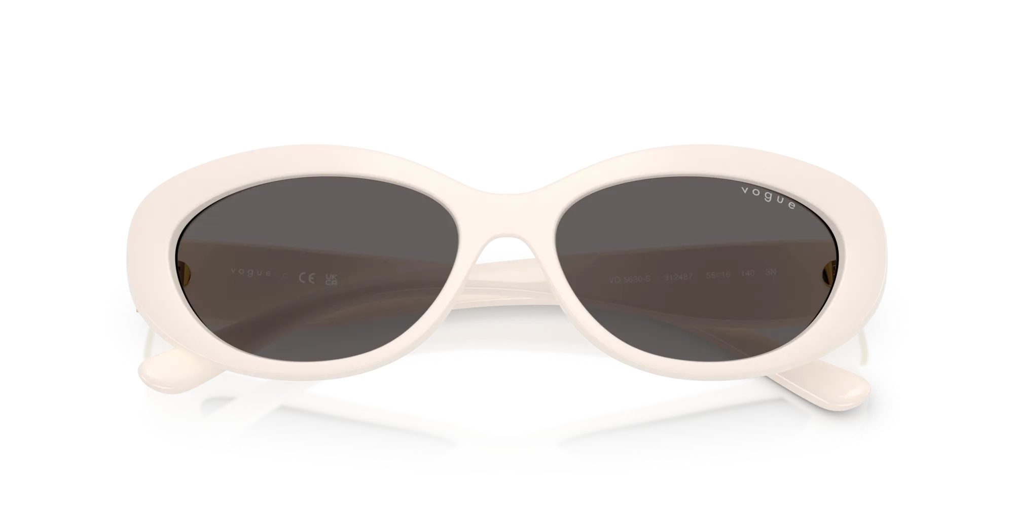 VOGUE EYEWEAR VO5630S 312487 Occhiali da sole Nylon Bianco Grigio Rotonda Normale - immagine 2