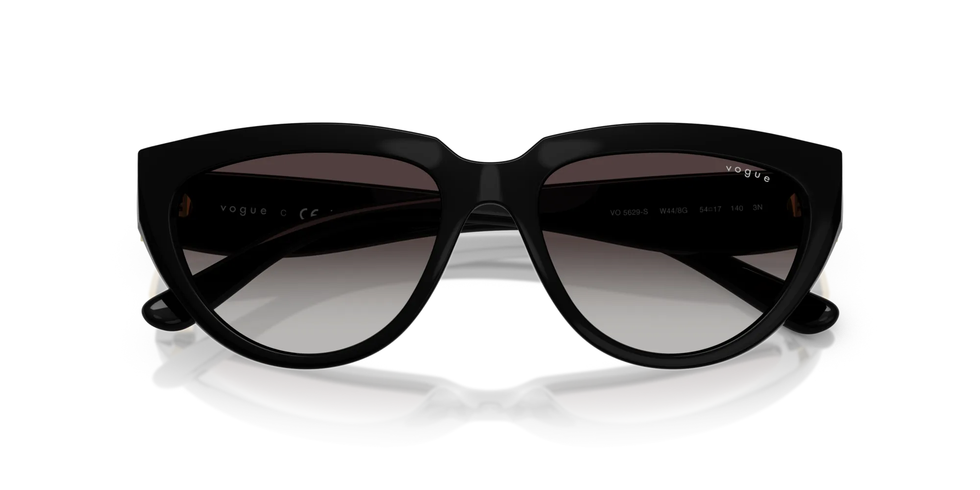 VOGUE EYEWEAR VO5629S W44/8G Occhiali da sole Nylon Nero Grigio Geometrica Normale Sfumato - immagine 2