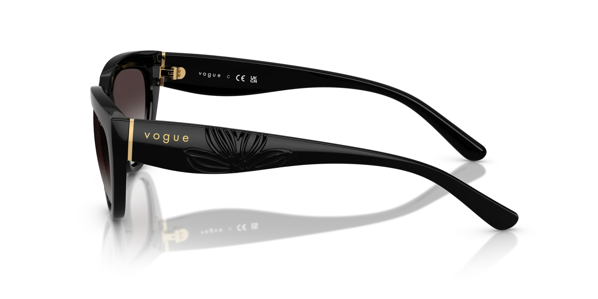 VOGUE EYEWEAR VO5629S W44/8G Occhiali da sole Nylon Nero Grigio Geometrica Normale Sfumato - immagine 4