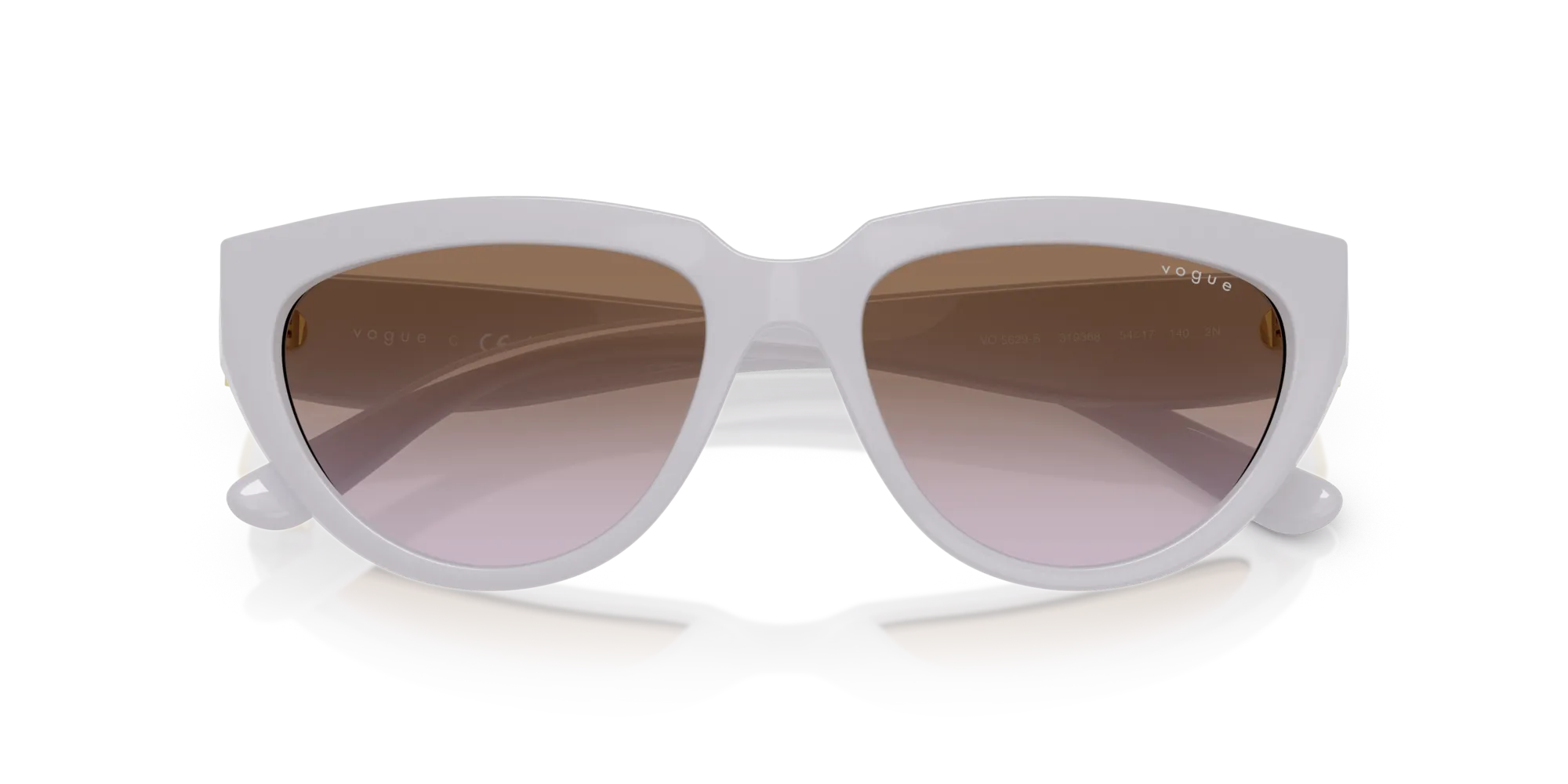 VOGUE EYEWEAR VO5629S 319368 Occhiali da sole Nylon Viola Marrone Geometrica Normale Sfumato - immagine 2