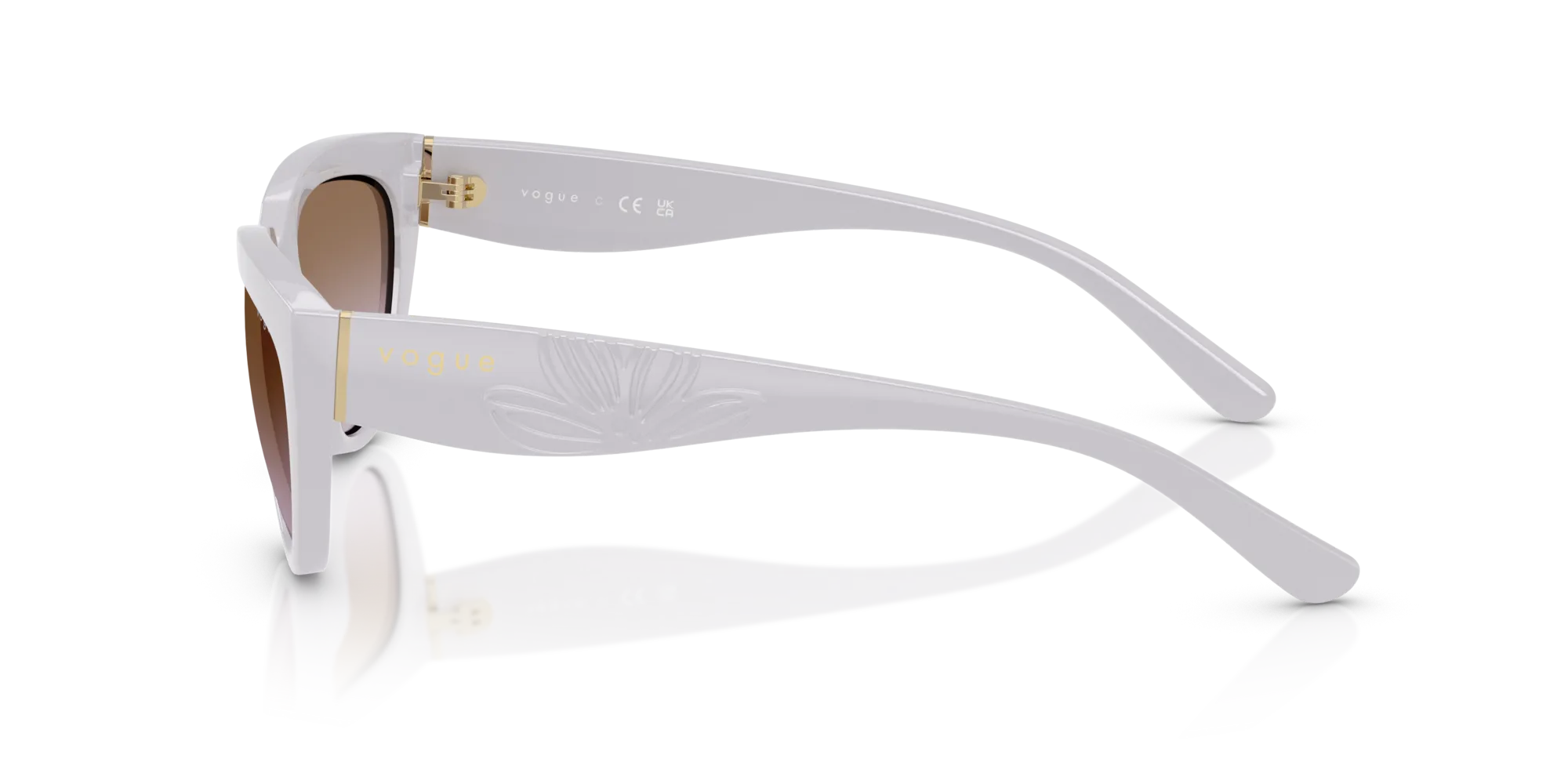 VOGUE EYEWEAR VO5629S 319368 Occhiali da sole Nylon Viola Marrone Geometrica Normale Sfumato - immagine 4
