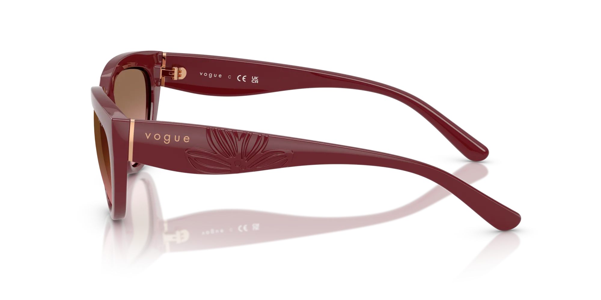 VOGUE EYEWEAR VO5629S 304814 Occhiali da sole Nylon Rosso Rosa Geometrica Normale Sfumato - immagine 4