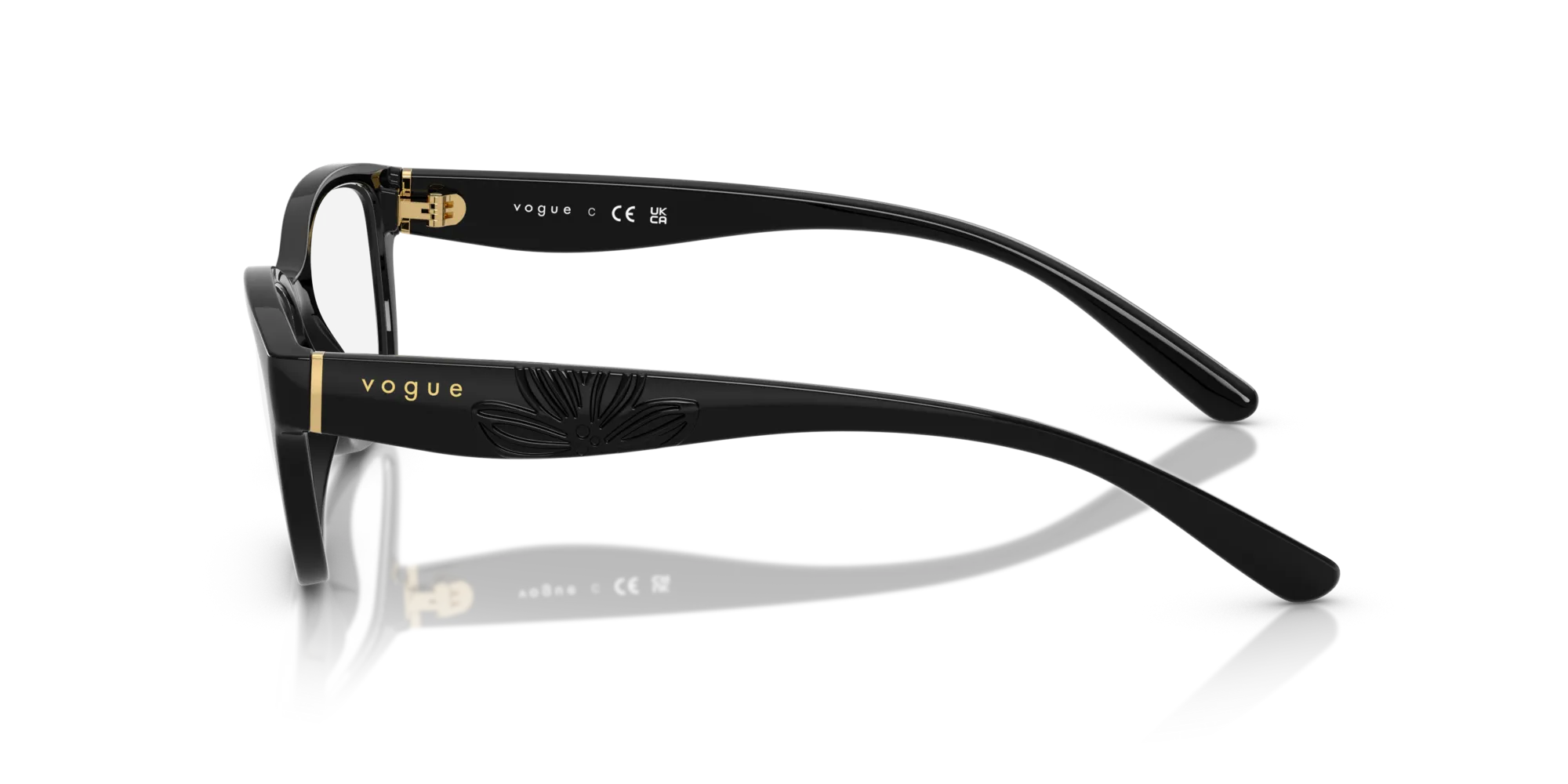 VOGUE EYEWEAR VO5627 W44 Montature da vista Nylon Nero Farfalla Normale - immagine 4