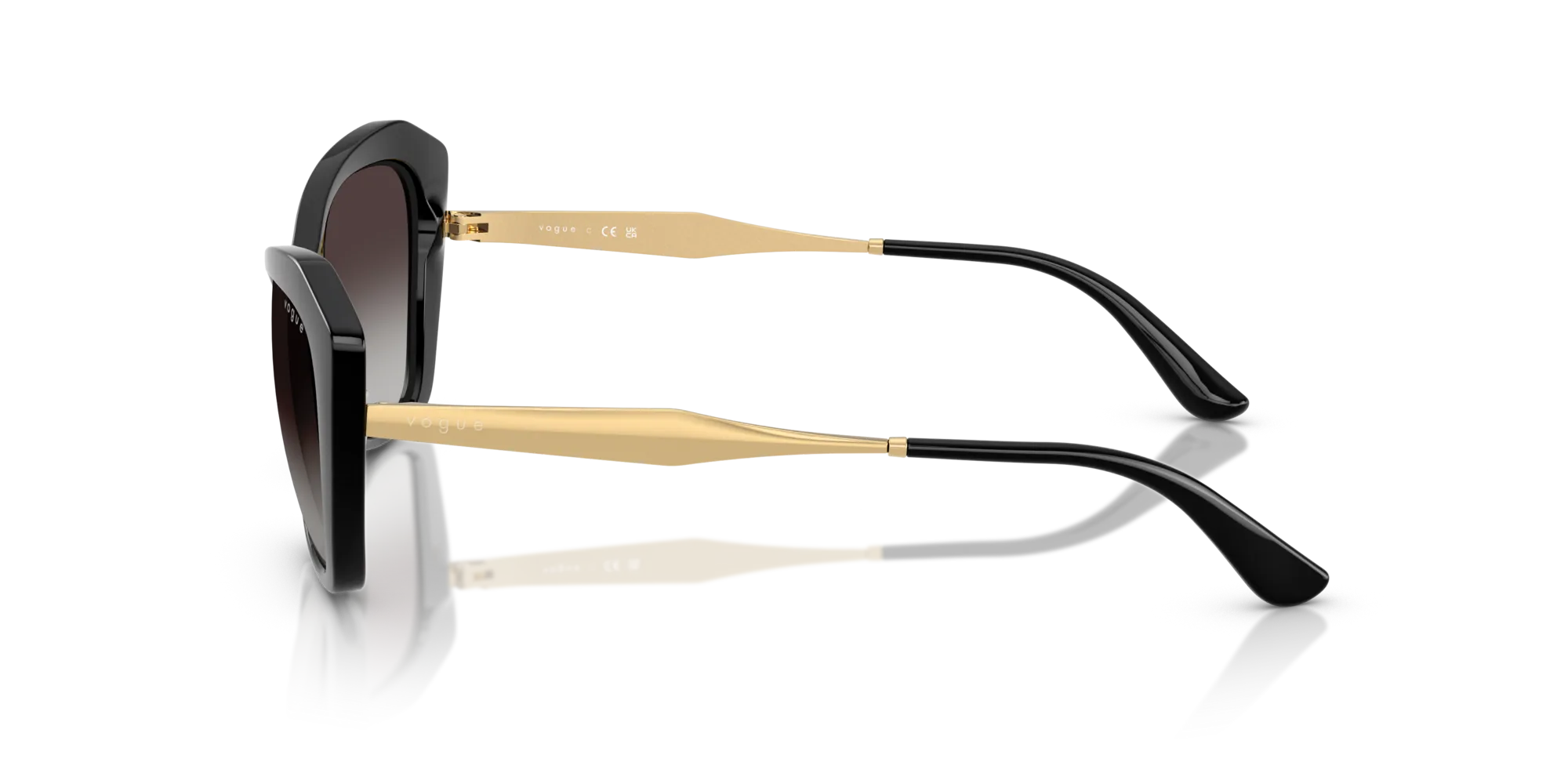 VOGUE EYEWEAR VO5626S W44/8G Occhiali da sole Nylon Nero Grigio Geometrica Normale Sfumato - immagine 4