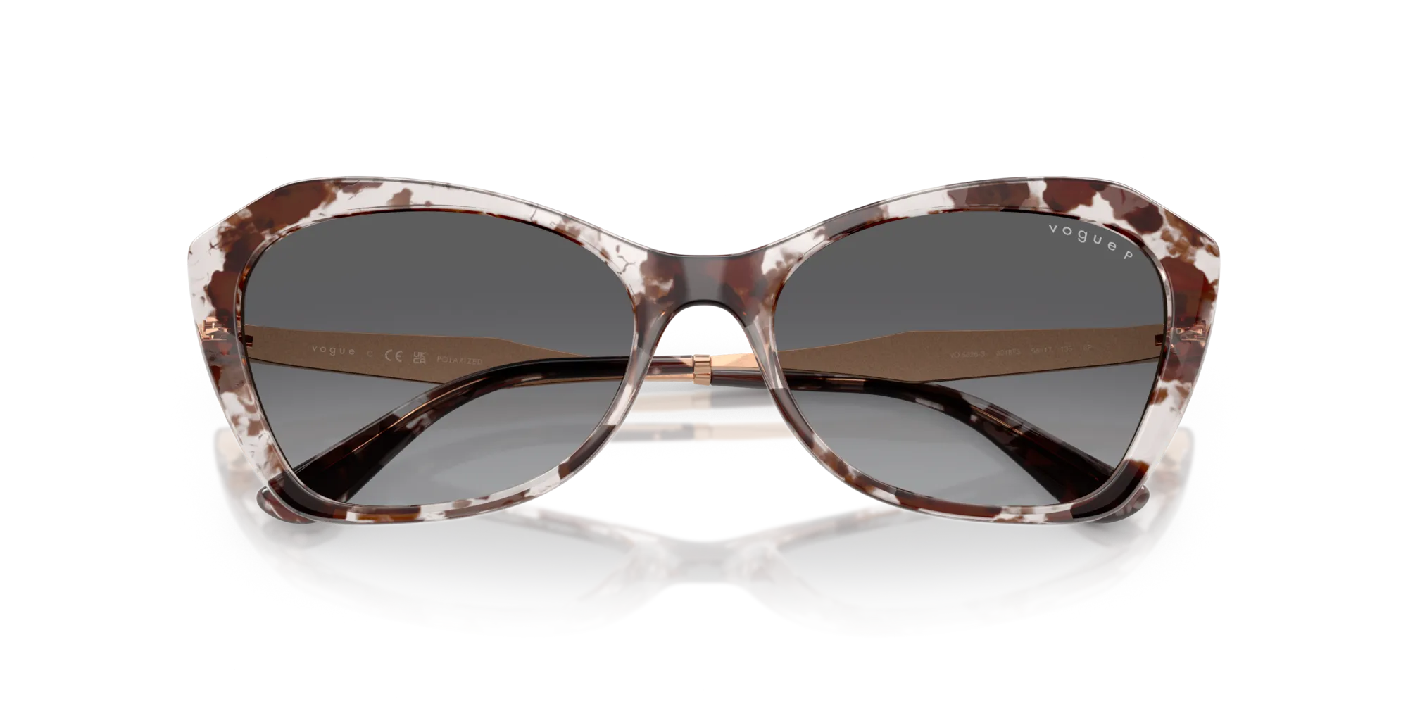 VOGUE EYEWEAR VO5626S 3218T3 Occhiali da sole Nylon Tartaruga Grigio Geometrica Polarizzata Sfumato - immagine 2