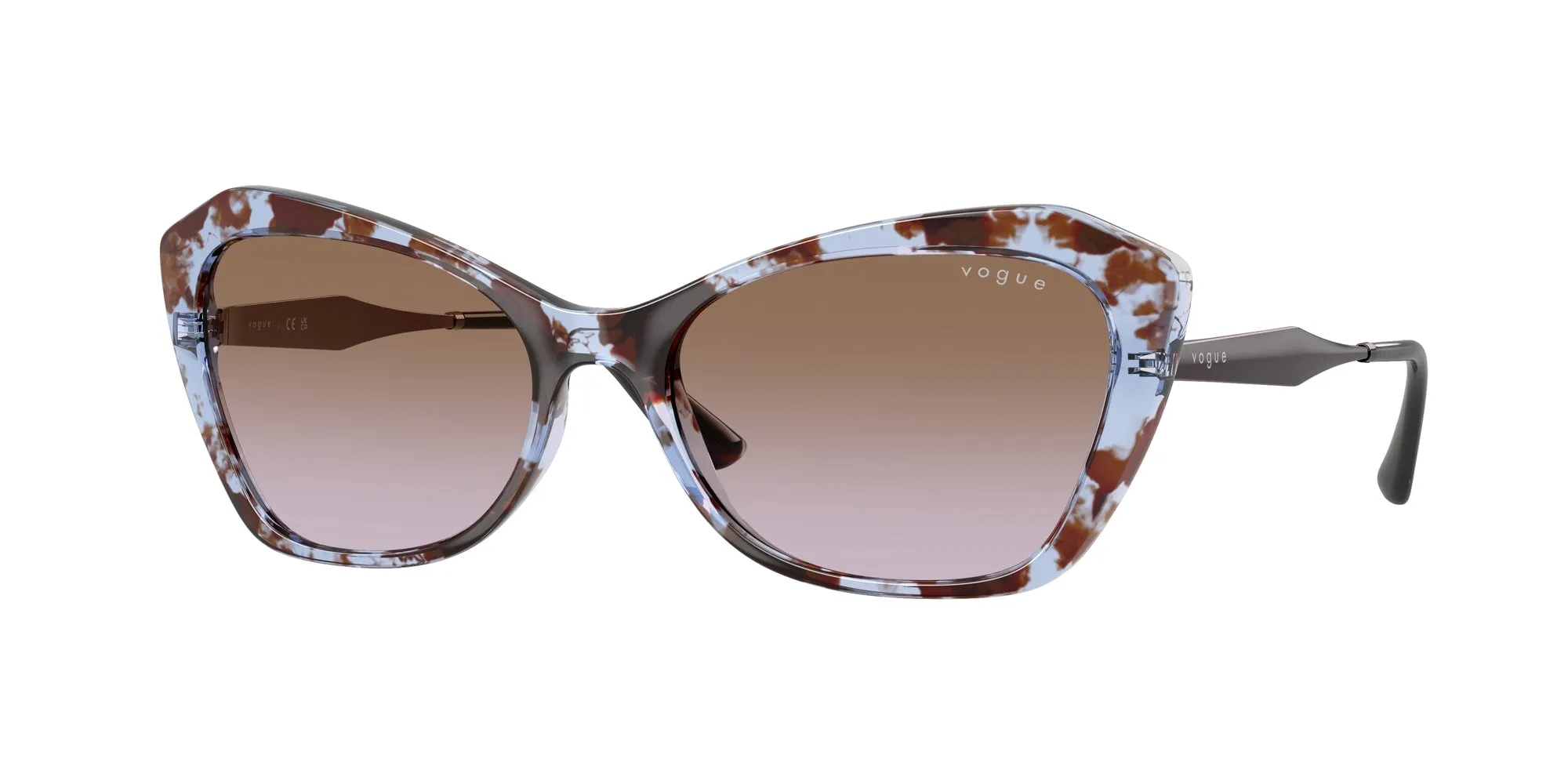 VOGUE EYEWEAR VO5626S 320168 Occhiali da sole Nylon Blu Marrone Geometrica Normale Sfumato - immagine 1