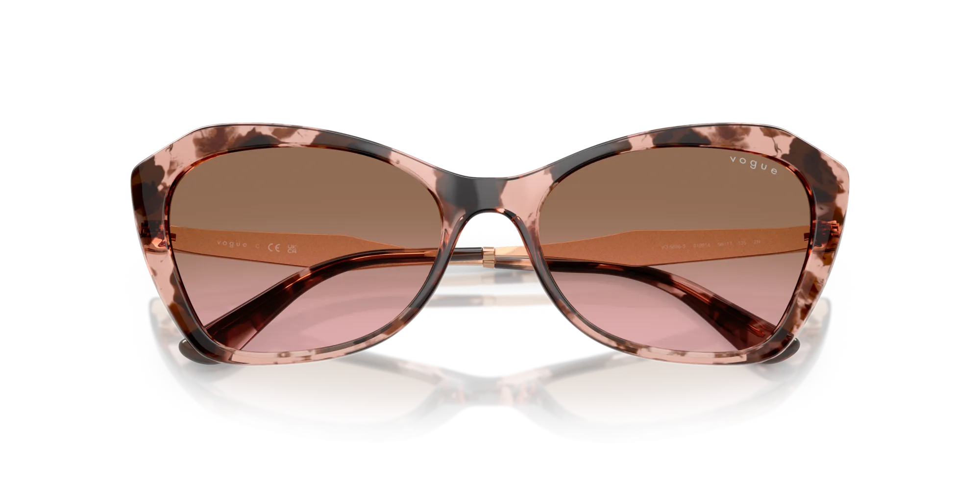 VOGUE EYEWEAR VO5626S 319914 Occhiali da sole Nylon Rosa Rosa Geometrica Normale Sfumato - immagine 2