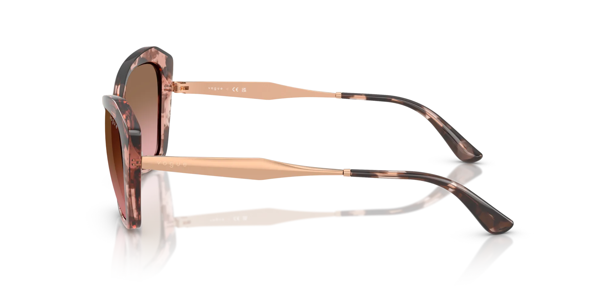 VOGUE EYEWEAR VO5626S 319914 Occhiali da sole Nylon Rosa Rosa Geometrica Normale Sfumato - immagine 4