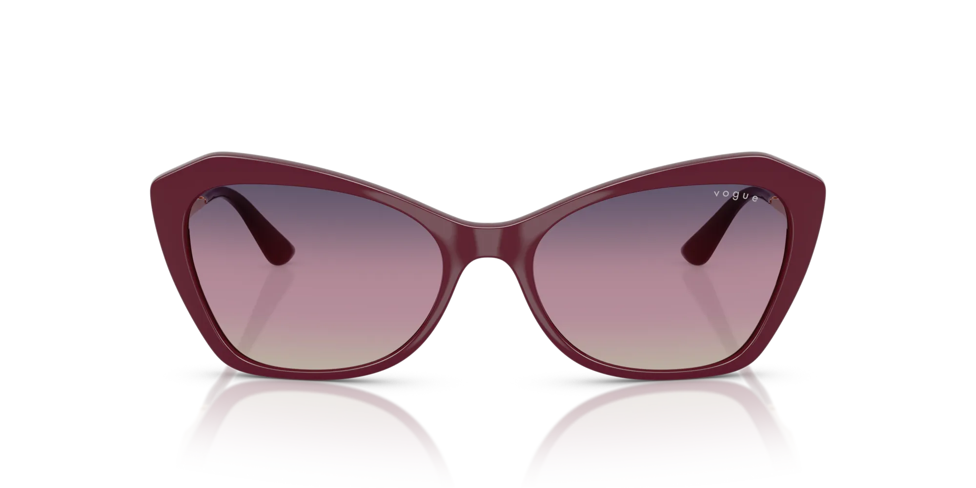 VOGUE EYEWEAR VO5626S 2875U6 Occhiali da sole Nylon Rosso Marrone Geometrica Normale Sfumato - immagine 3