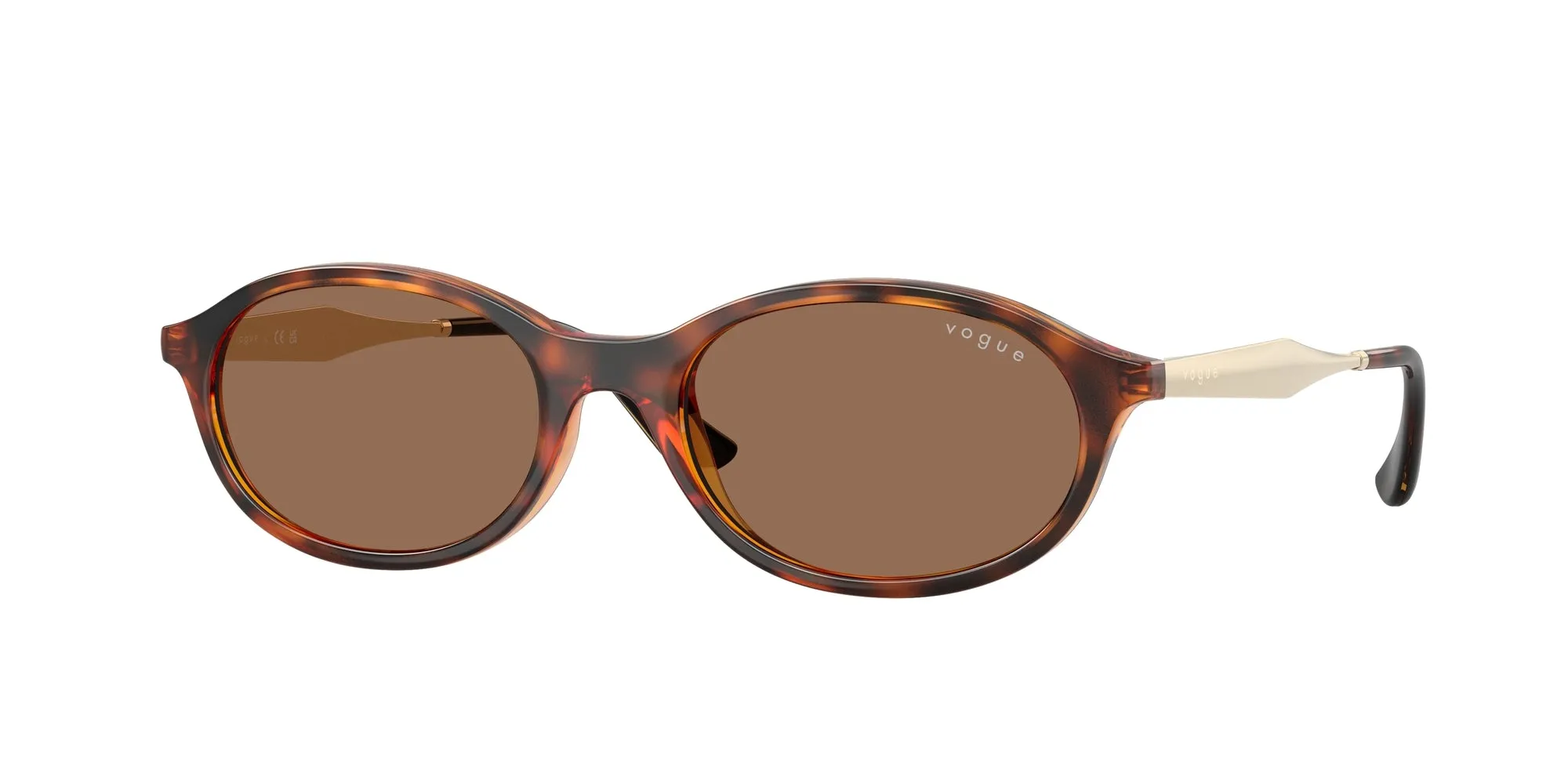 VOGUE EYEWEAR VO5625S W65673 Occhiali da sole Nylon Marrone Marrone Rotonda Normale - immagine 1