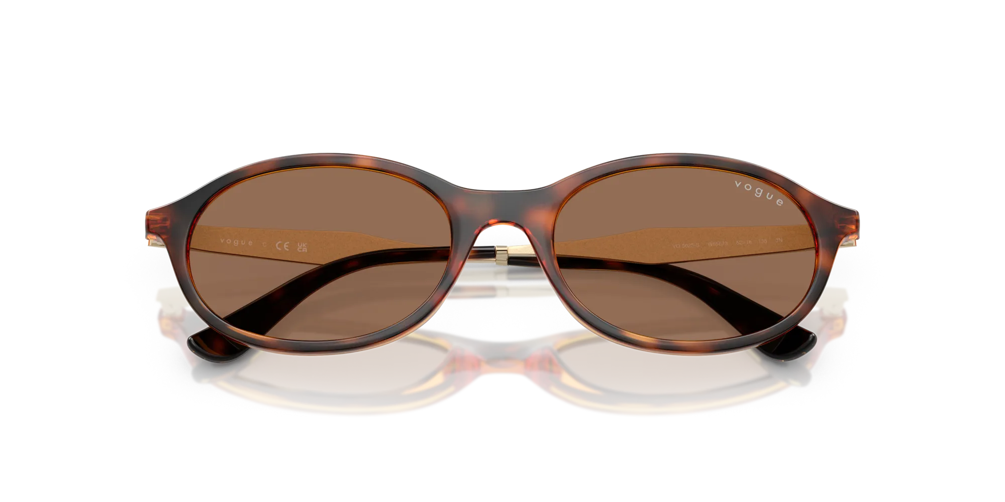 VOGUE EYEWEAR VO5625S W65673 Occhiali da sole Nylon Marrone Marrone Rotonda Normale - immagine 2