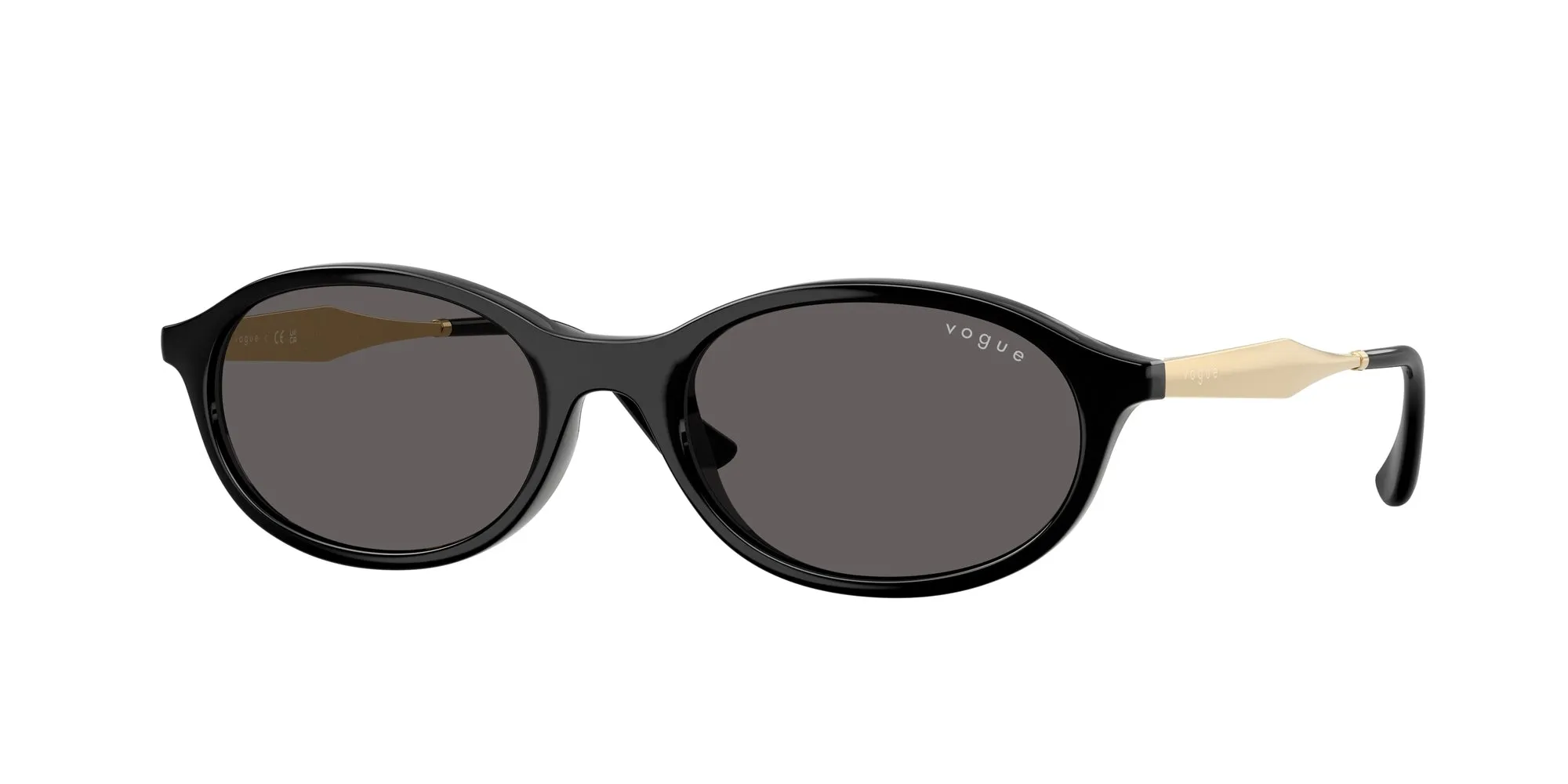 VOGUE EYEWEAR VO5625S W44/87 Occhiali da sole Nylon Nero Grigio Rotonda Normale - immagine 1