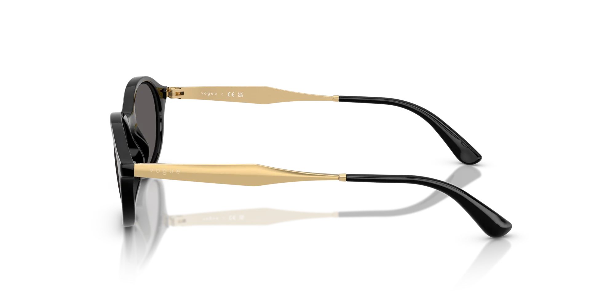 VOGUE EYEWEAR VO5625S W44/87 Occhiali da sole Nylon Nero Grigio Rotonda Normale - immagine 4
