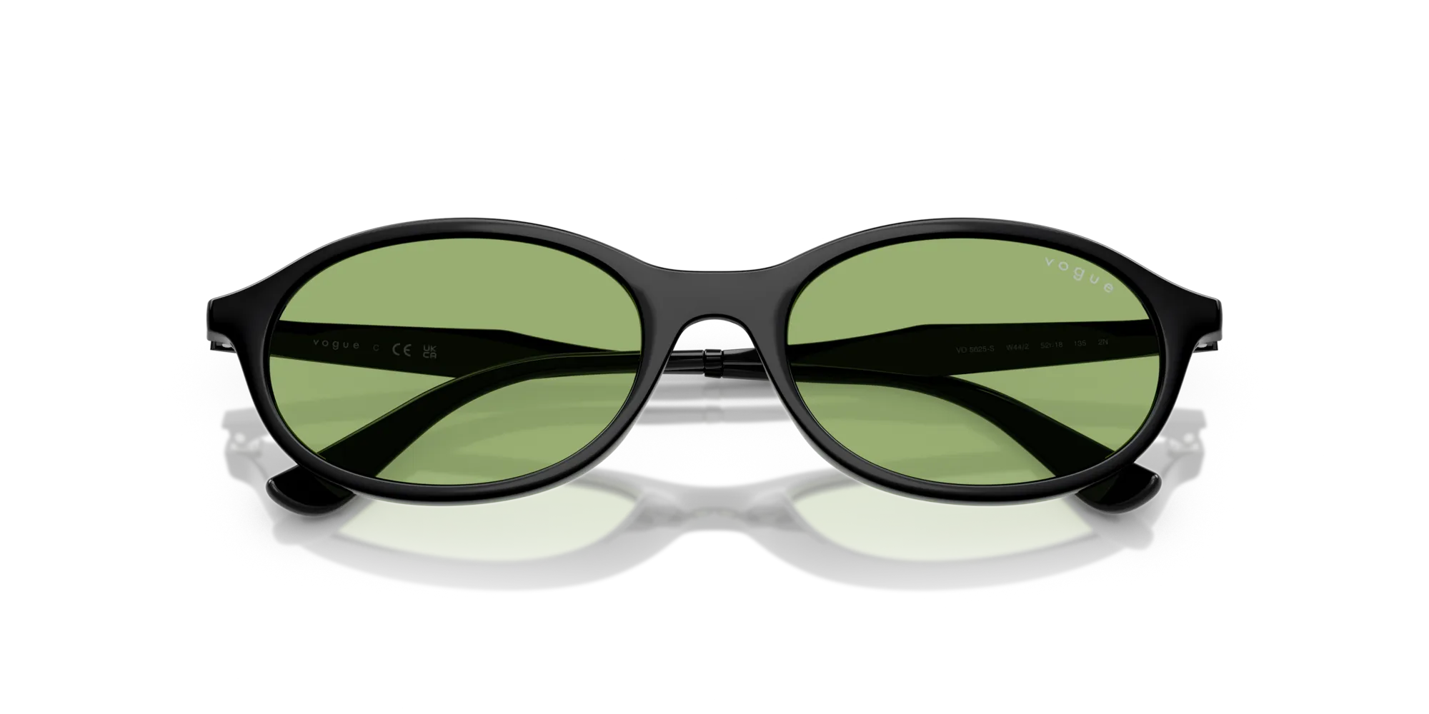 VOGUE EYEWEAR VO5625S W44/2 Occhiali da sole Nylon Nero Verde Rotonda Normale - immagine 2