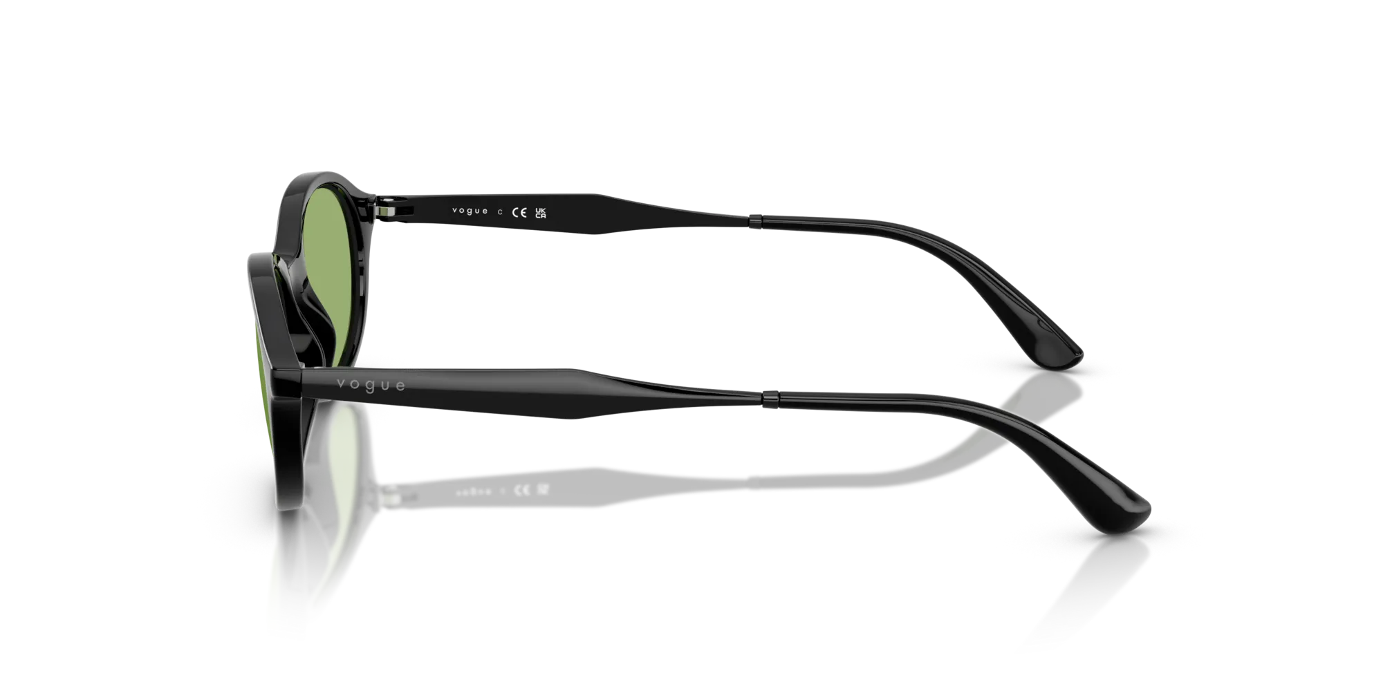 VOGUE EYEWEAR VO5625S W44/2 Occhiali da sole Nylon Nero Verde Rotonda Normale - immagine 4