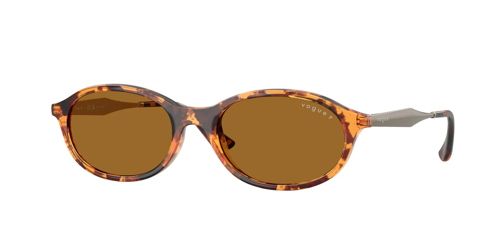VOGUE EYEWEAR VO5625S 320083 Occhiali da sole Nylon Tartaruga Bronzo Rotonda Polarizzata - immagine 1
