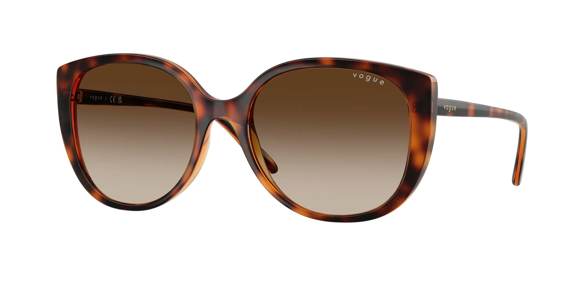 VOGUE EYEWEAR VO5623S W65613 Occhiali da sole Nylon Marrone Marrone Farfalla Normale Sfumato - immagine 1