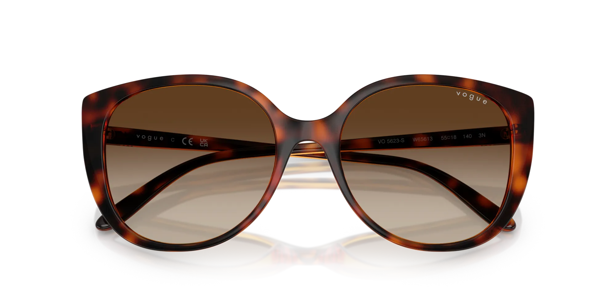 VOGUE EYEWEAR VO5623S W65613 Occhiali da sole Nylon Marrone Marrone Farfalla Normale Sfumato - immagine 2