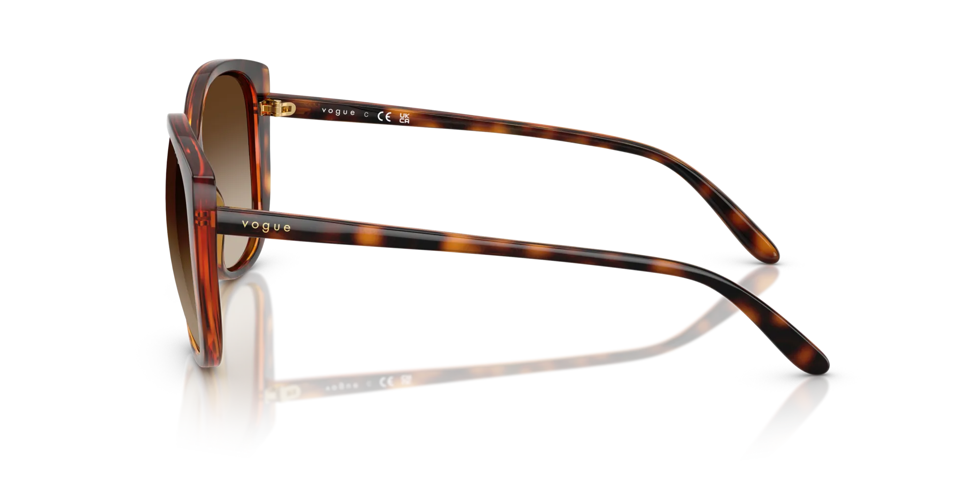 VOGUE EYEWEAR VO5623S W65613 Occhiali da sole Nylon Marrone Marrone Farfalla Normale Sfumato - immagine 4