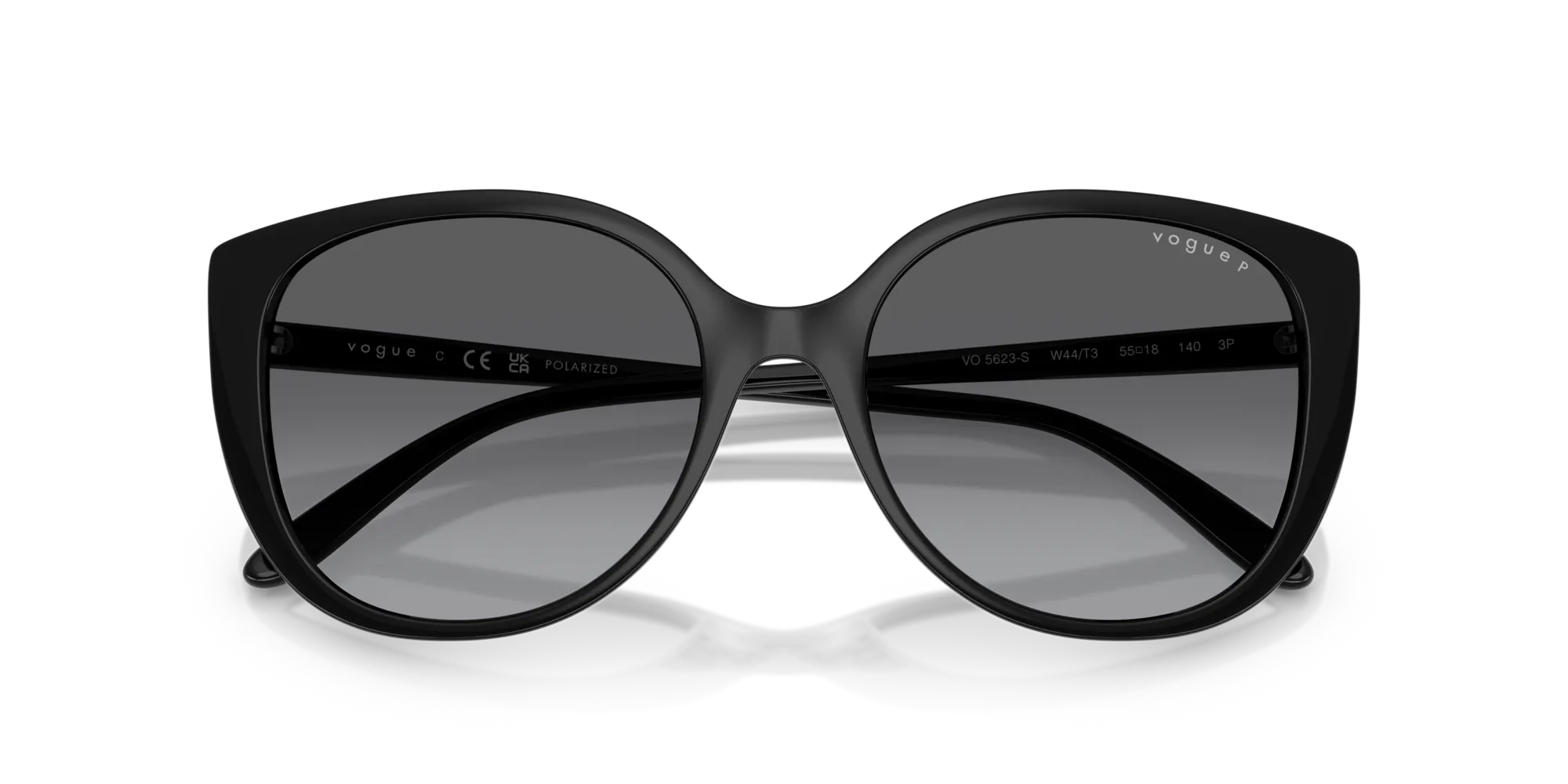 VOGUE EYEWEAR VO5623S W44/T3 Occhiali da sole Nylon Nero Grigio Farfalla Polarizzata Sfumato - immagine 2