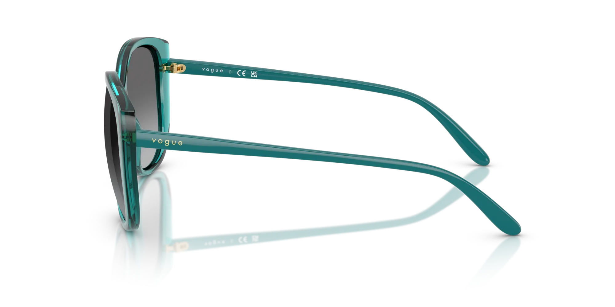 VOGUE EYEWEAR VO5623S 319111 Occhiali da sole Nylon Verde Grigio Farfalla Normale Sfumato - immagine 4