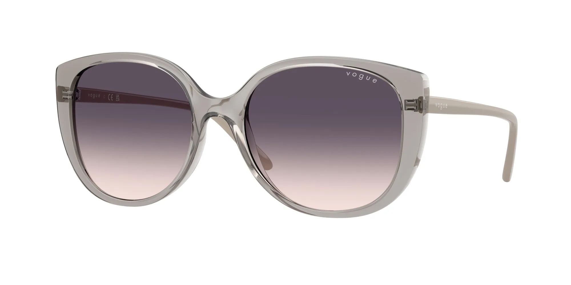 VOGUE EYEWEAR VO5623S 272636 Occhiali da sole Nylon Grigio Rosa Farfalla Normale Sfumato - immagine 1