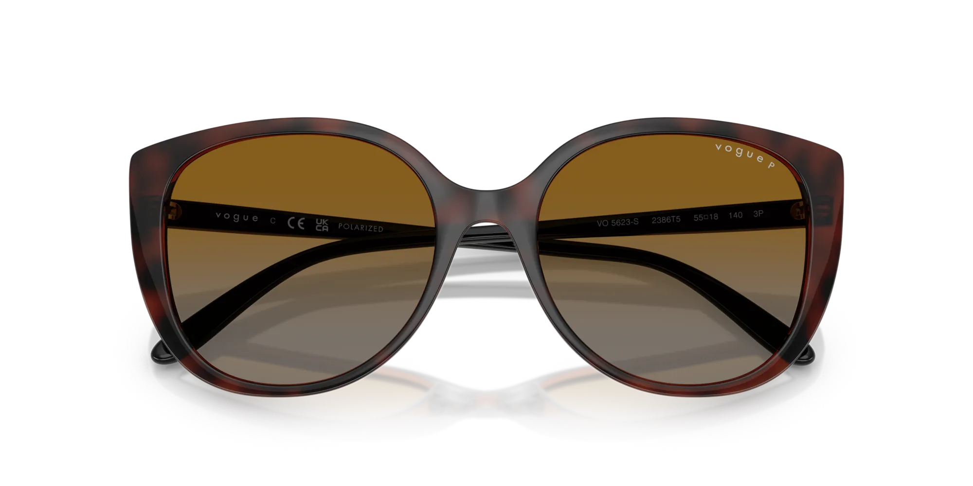 VOGUE EYEWEAR VO5623S 2386T5 Occhiali da sole Nylon Marrone Grigio Farfalla Polarizzata Sfumato - immagine 2