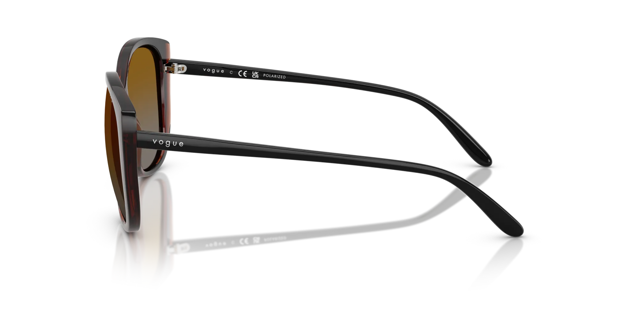 VOGUE EYEWEAR VO5623S 2386T5 Occhiali da sole Nylon Marrone Grigio Farfalla Polarizzata Sfumato - immagine 4