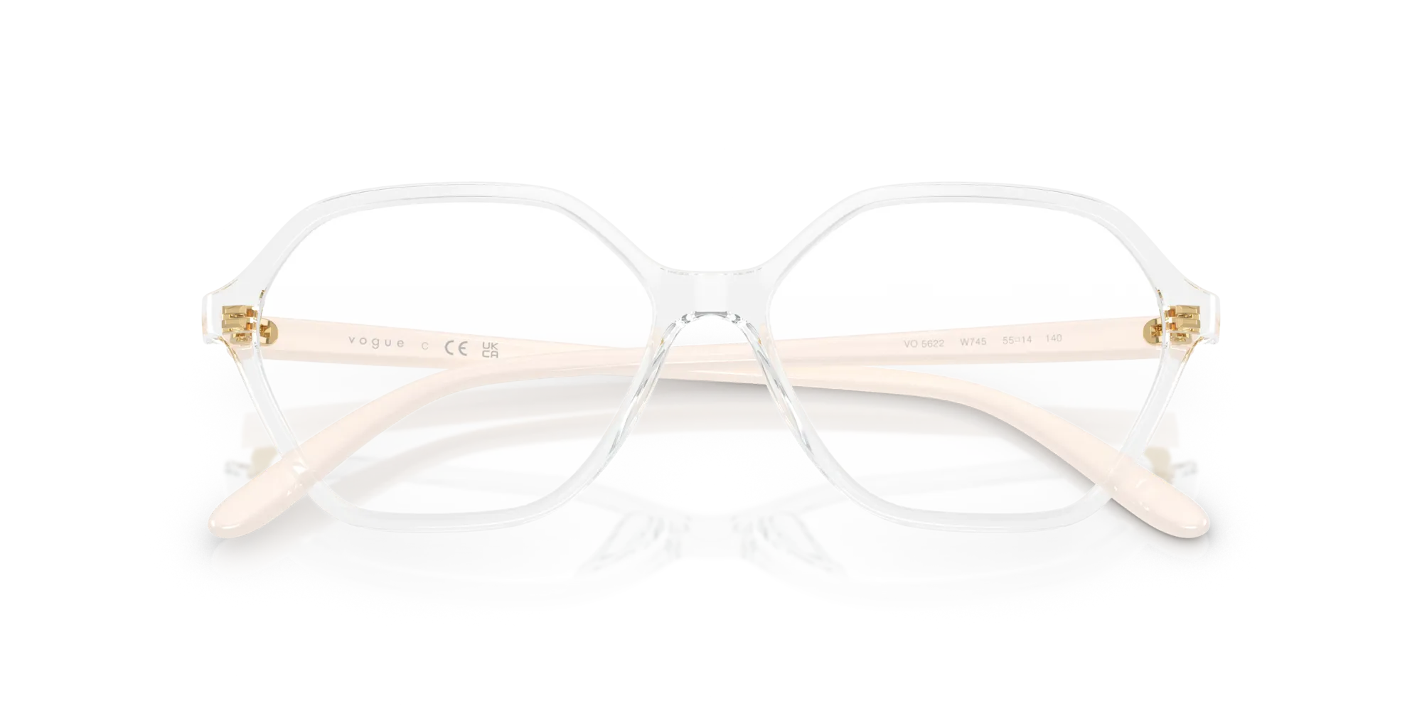 VOGUE EYEWEAR VO5622 W745 Montature da vista Nylon Trasparente Geometrica Normale - immagine 2