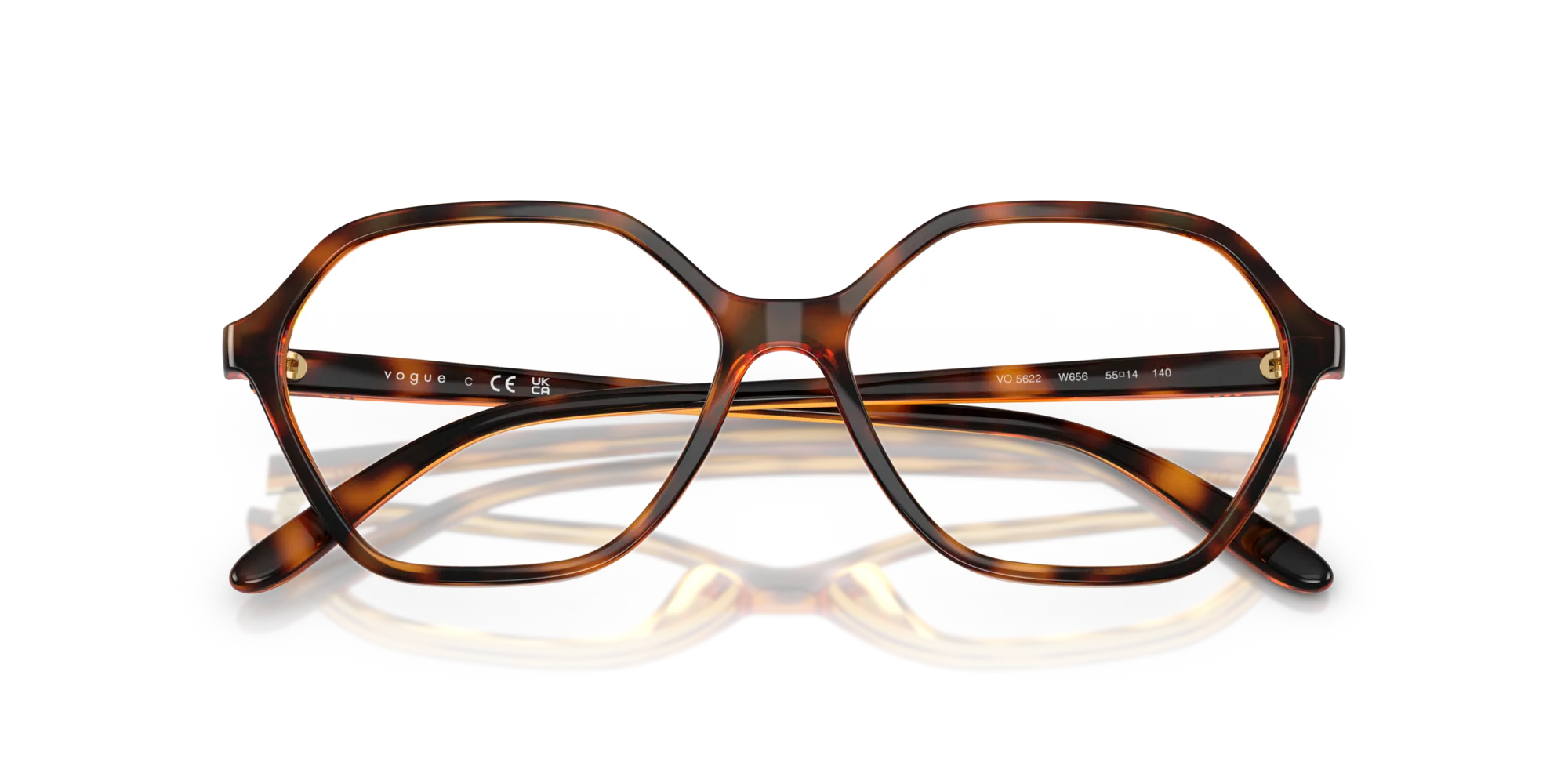 VOGUE EYEWEAR VO5622 W656 Montature da vista Nylon Marrone Geometrica Normale - immagine 2