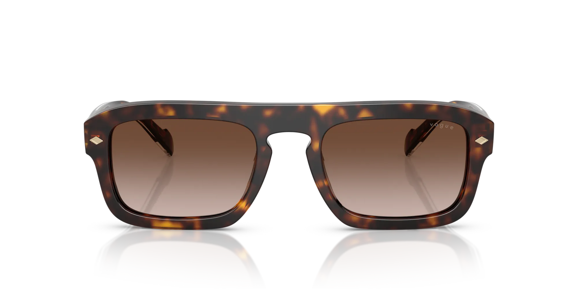 VOGUE EYEWEAR VO5620S W65613 Occhiali da sole Acetato Marrone Marrone Geometrica Normale Sfumato - immagine 3