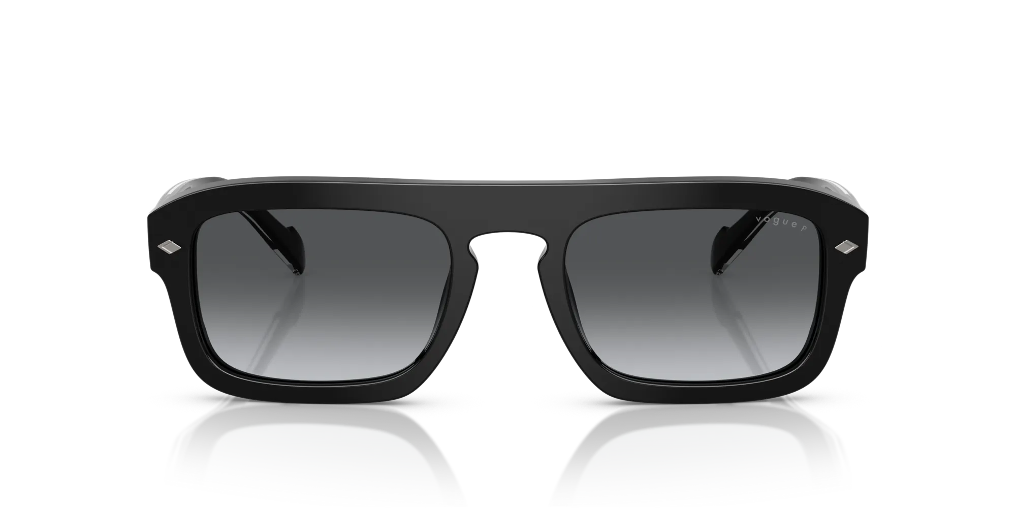 VOGUE EYEWEAR VO5620S W44/T3 Occhiali da sole Acetato Nero Grigio Geometrica Polarizzata Sfumato - immagine 3