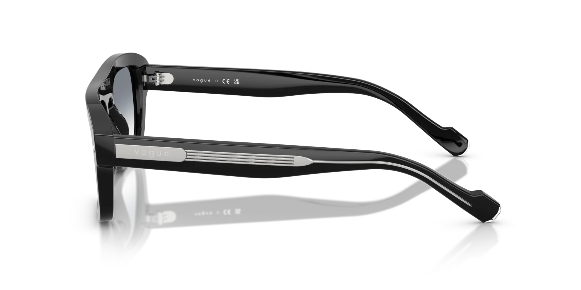 VOGUE EYEWEAR VO5620S W44/79 Occhiali da sole Acetato Nero Blu Geometrica Normale Sfumato - immagine 4